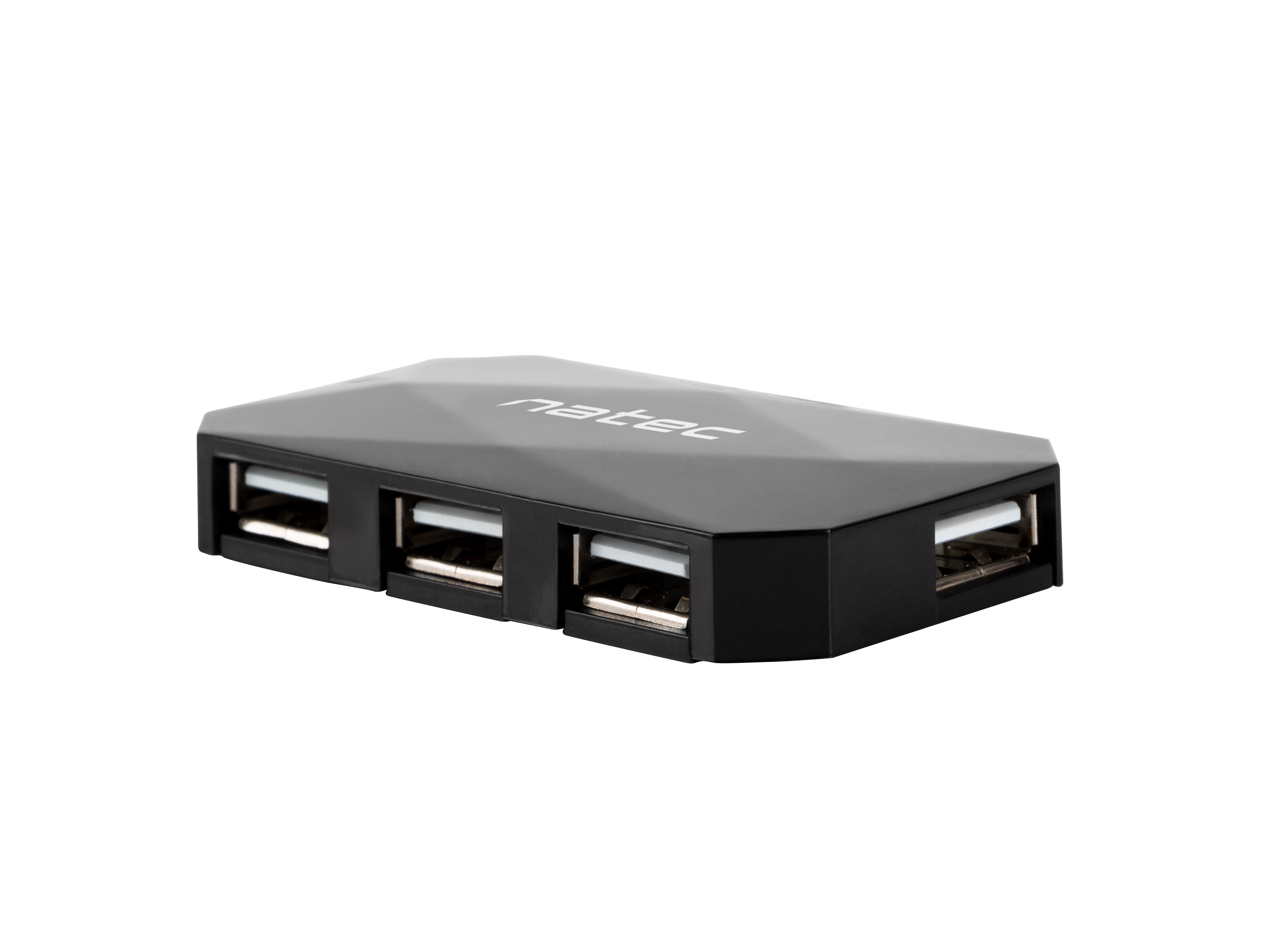 EAN 5901969400762 - NATEC NHU-0647 hub de interfaz USB 2.0 480 Mbit/s Negro imagen 1