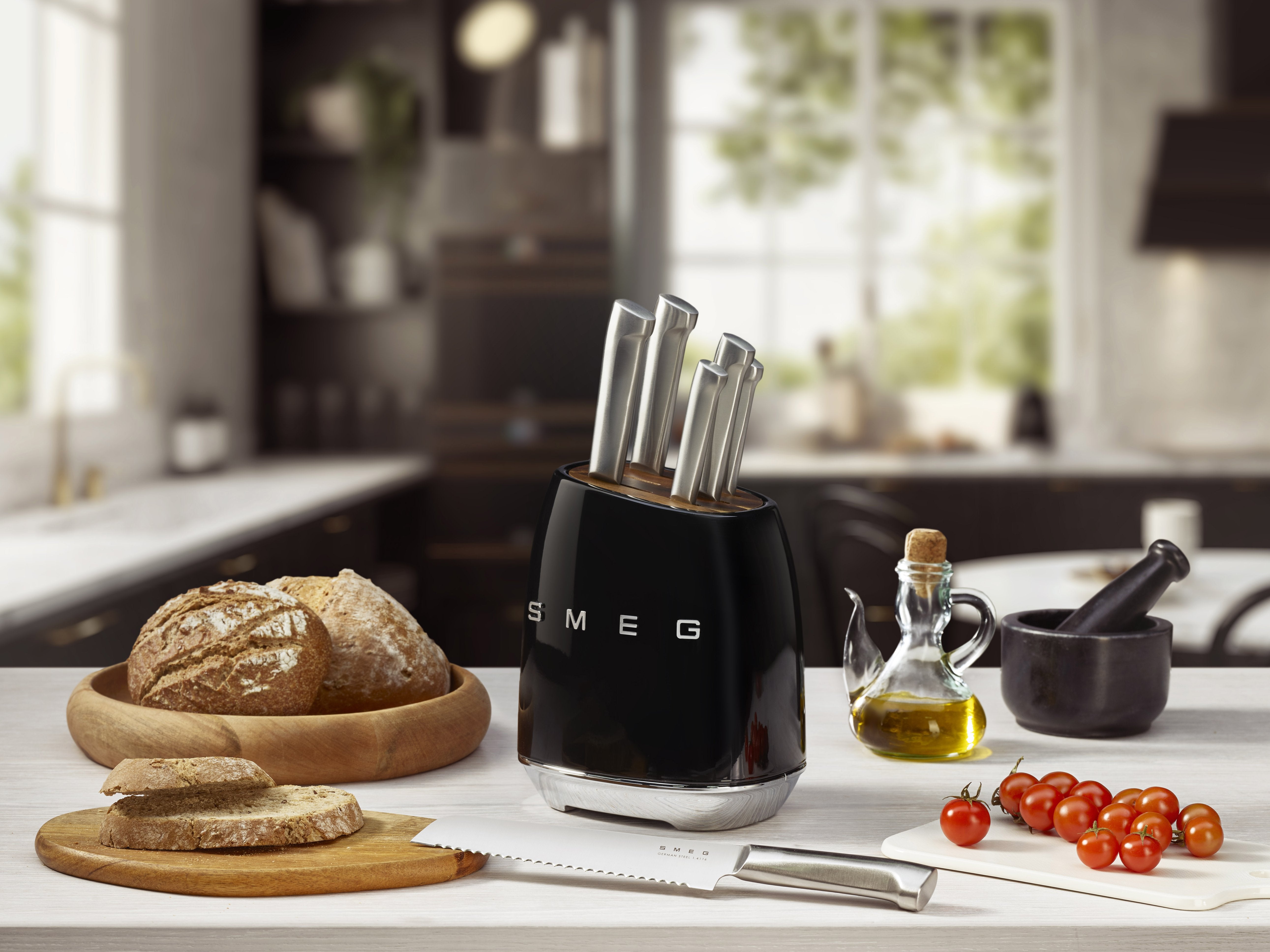 EAN 8017709344191 - Smeg KBSF02BL juego de cuchillos y cubertería de cocina Bloque con ranuras para cuchillos imagen 14