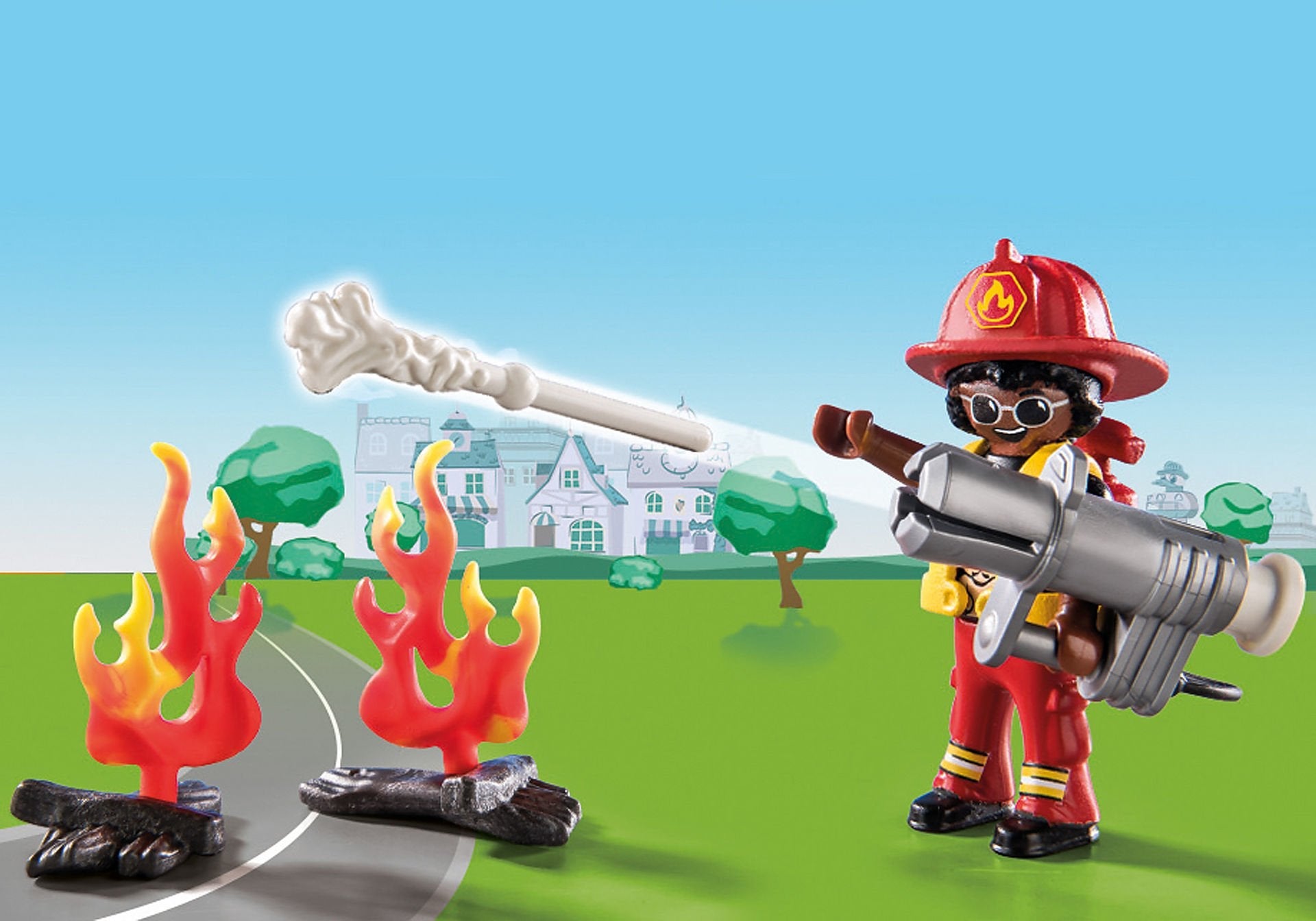 Playmobil 70917 Duck On Call Accion Rescate De Bomberos Rescata Al Gato!
