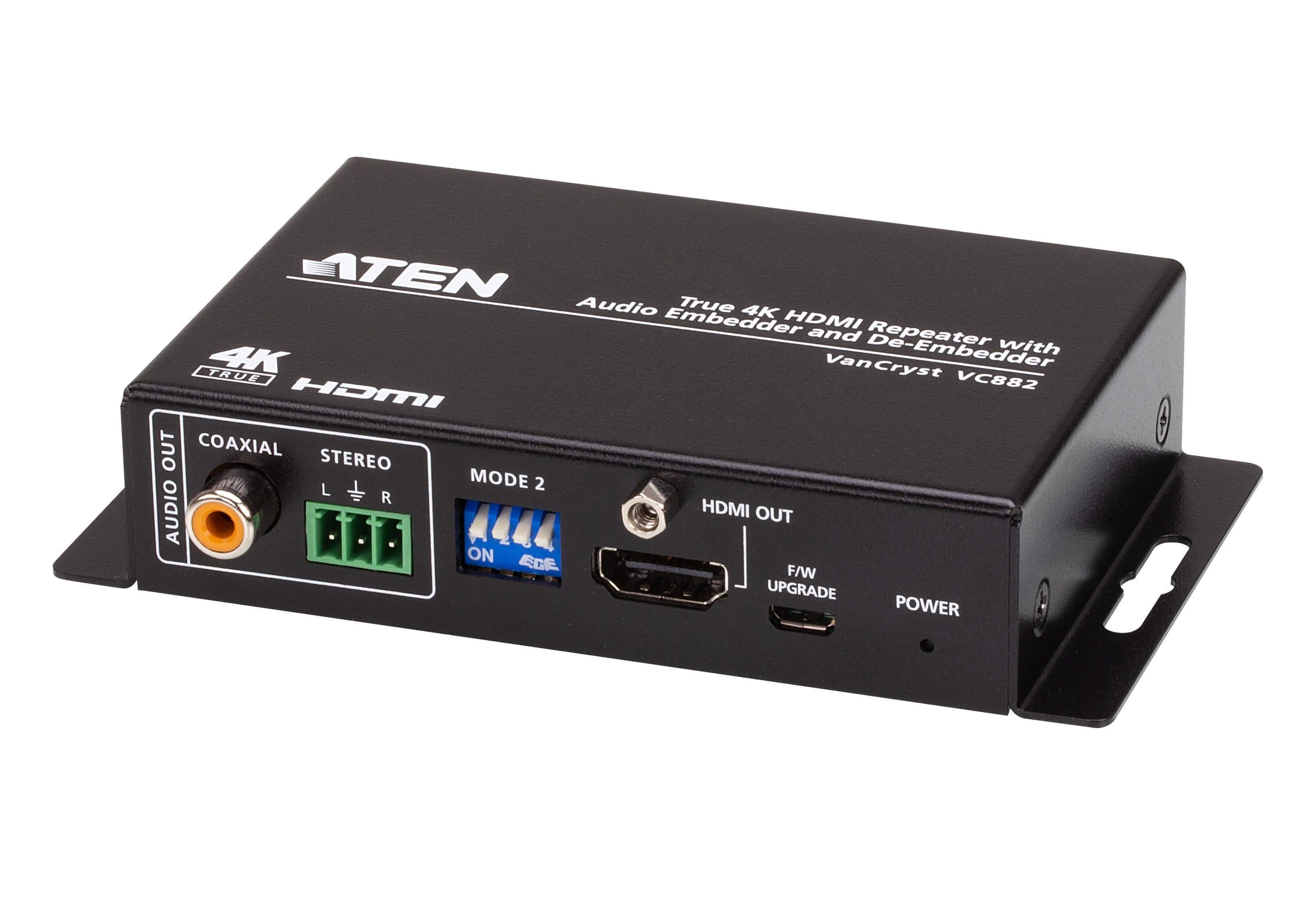 EAN 4710469341076 - ATEN VC882 Repetidor de señales AV Negro imagen 1