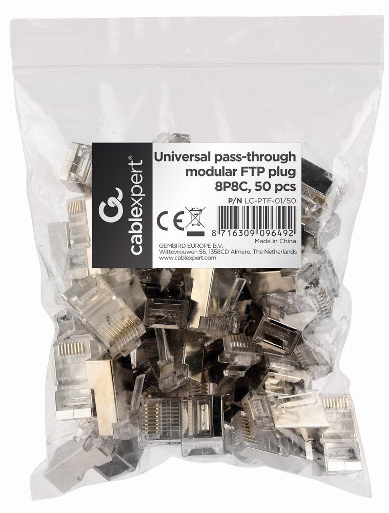 EAN 8716309096492 - Gembird LC-PTF-01/50 conector 8P8C RJ45 Transparente imagen 1