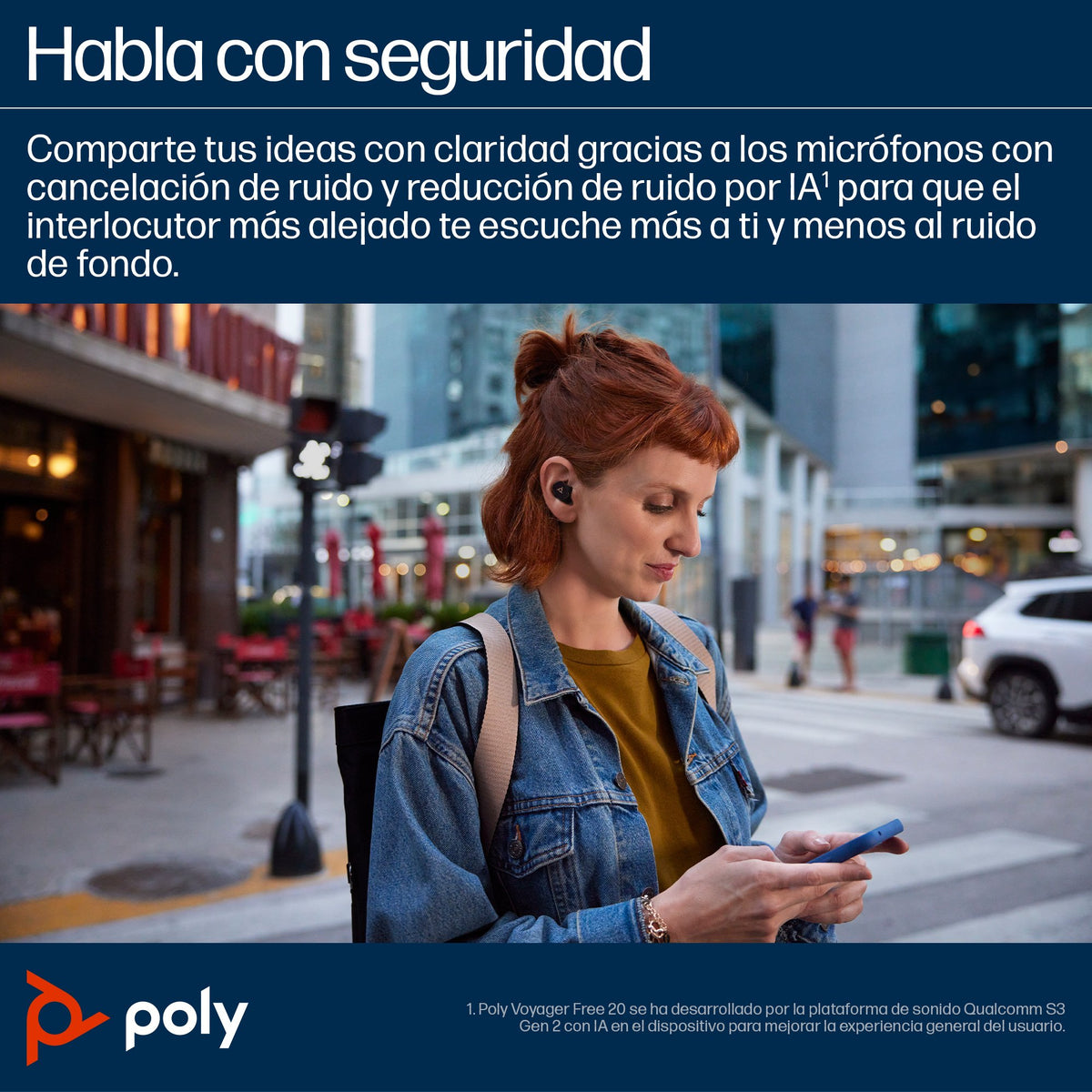 EAN 0198122945344 - HP Poly Voyager Free 20 Gray Earbuds +Basic Charge Case Customer Special 1 Inalámbrico Dentro de oído Lla imagen 7
