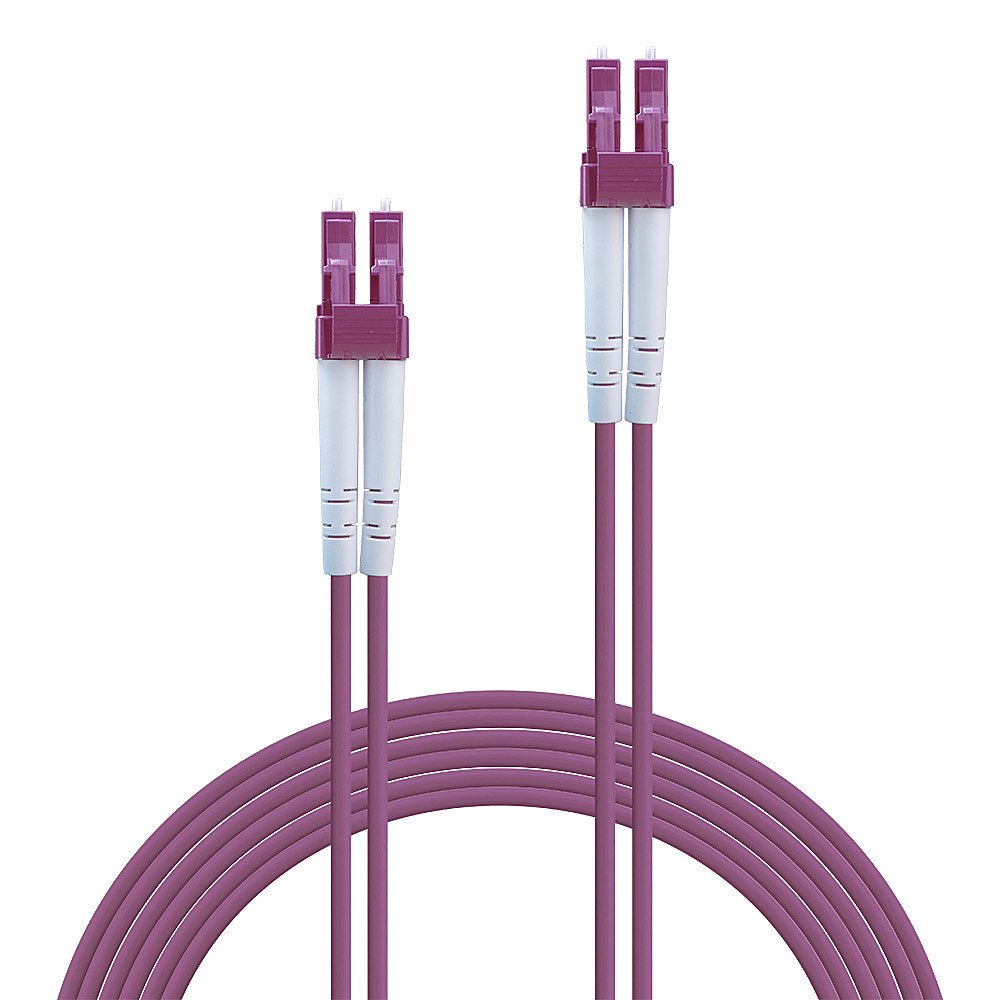 Cable Dúplex De Fibra Óptica Lindy Lc/Lc Om4 15m 50/125æm Multimodo