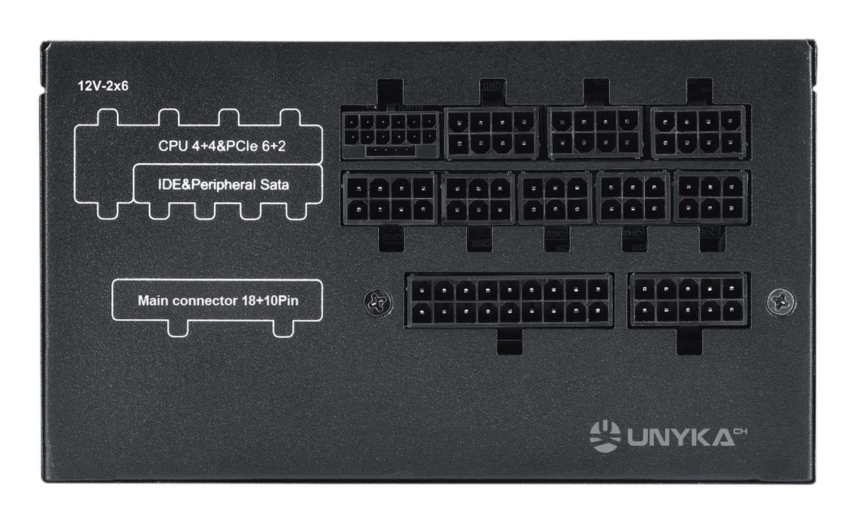 Fuente De Alimentacion Unykach Atilius 3.1 Black 750w 80 Plus Gold 750w Atx 3.1 - Full Modular - Ventilador 120mm