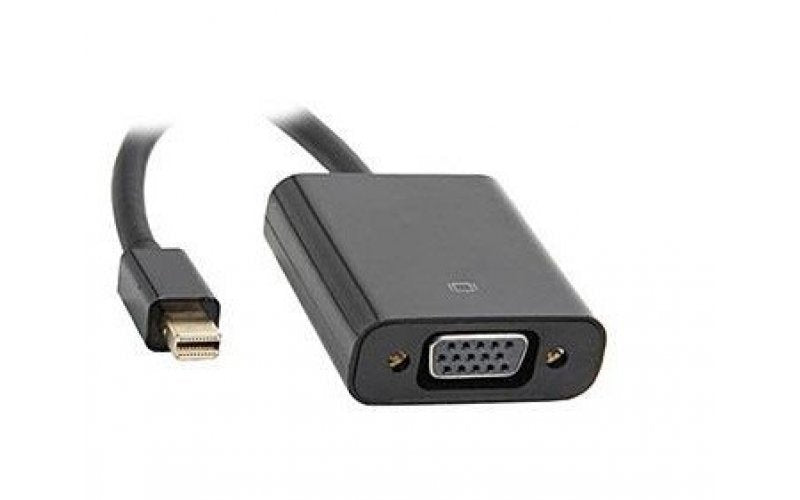 Mini Dp - Vga Adapter Sort, Mini Displayport Han: Vga
