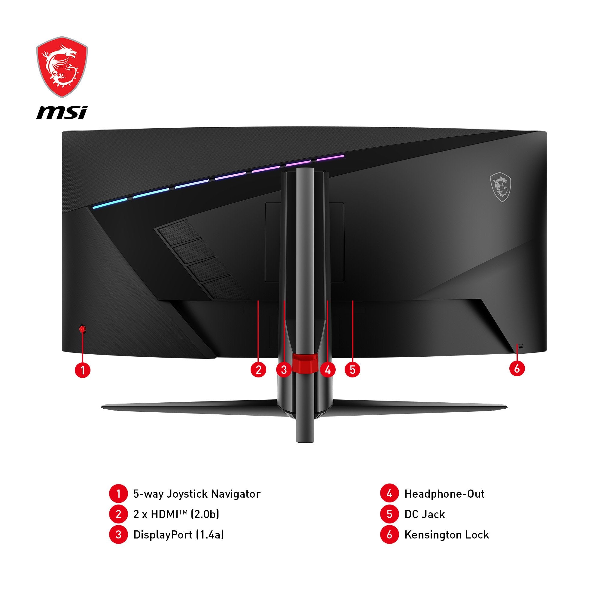 Msi Mag 345cqrde, Monitor Gaming 86 Cm 34", Negro, Uwqhd, Va, Curvo, Ai-Vision, Panel 180hz 9s6-3dd14h-003