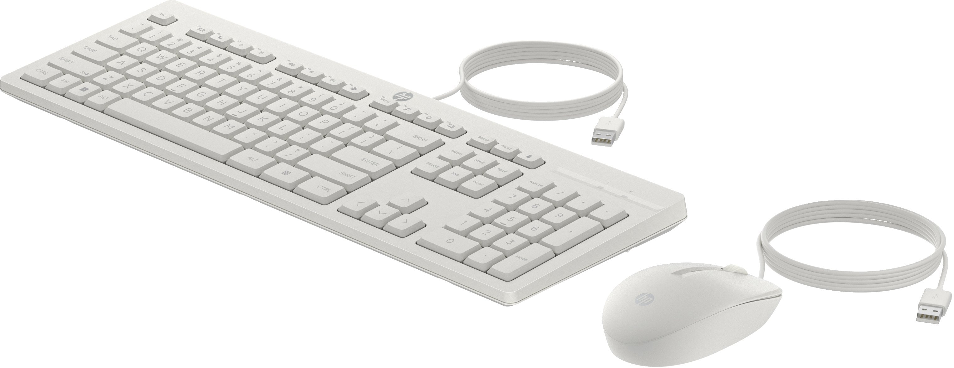 Hp Combinación De Teclado Y Ratón Con Cable 225 De Color Blanco