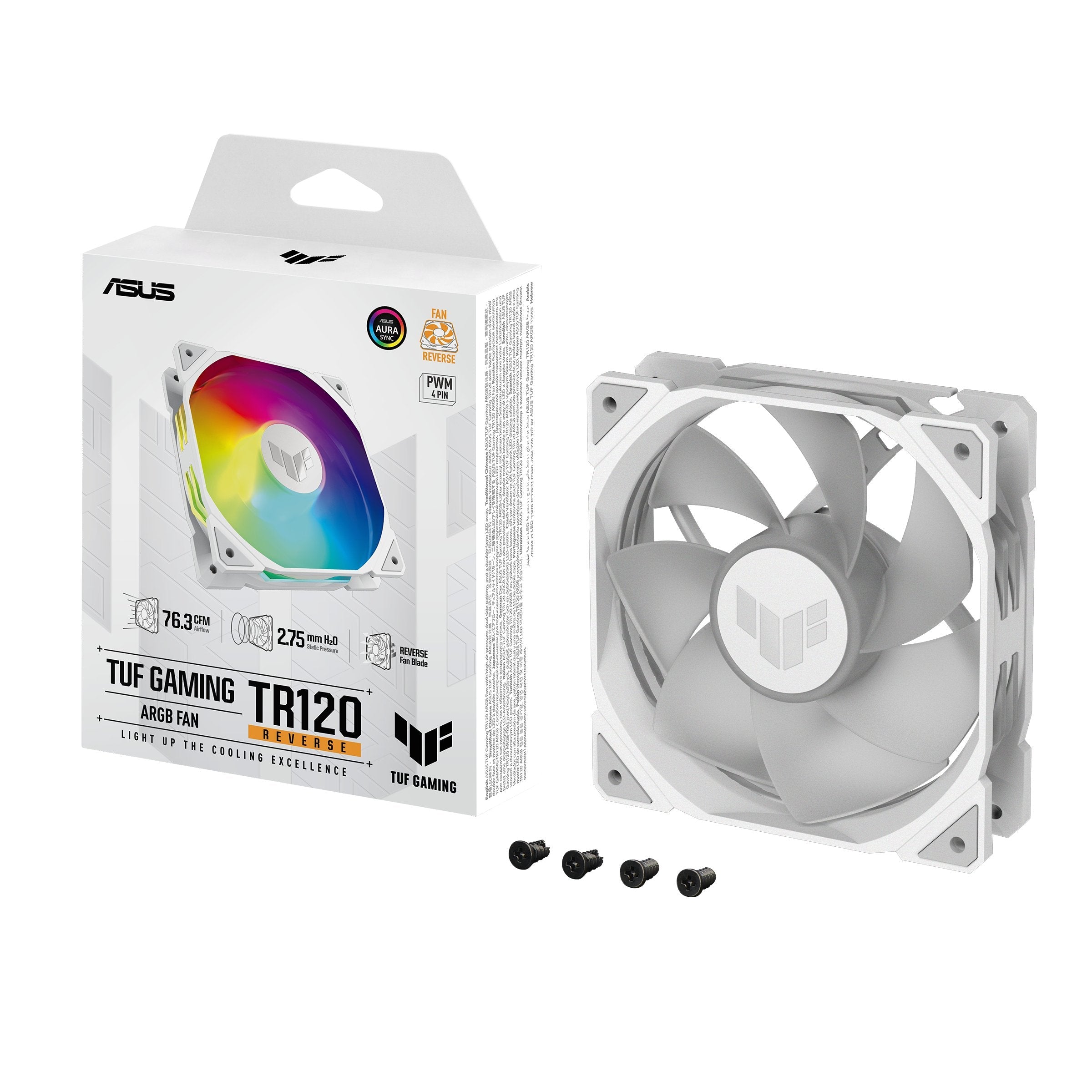Asus Ventilador Tuf Gaming Tr120 Fan Argb Rev Wht