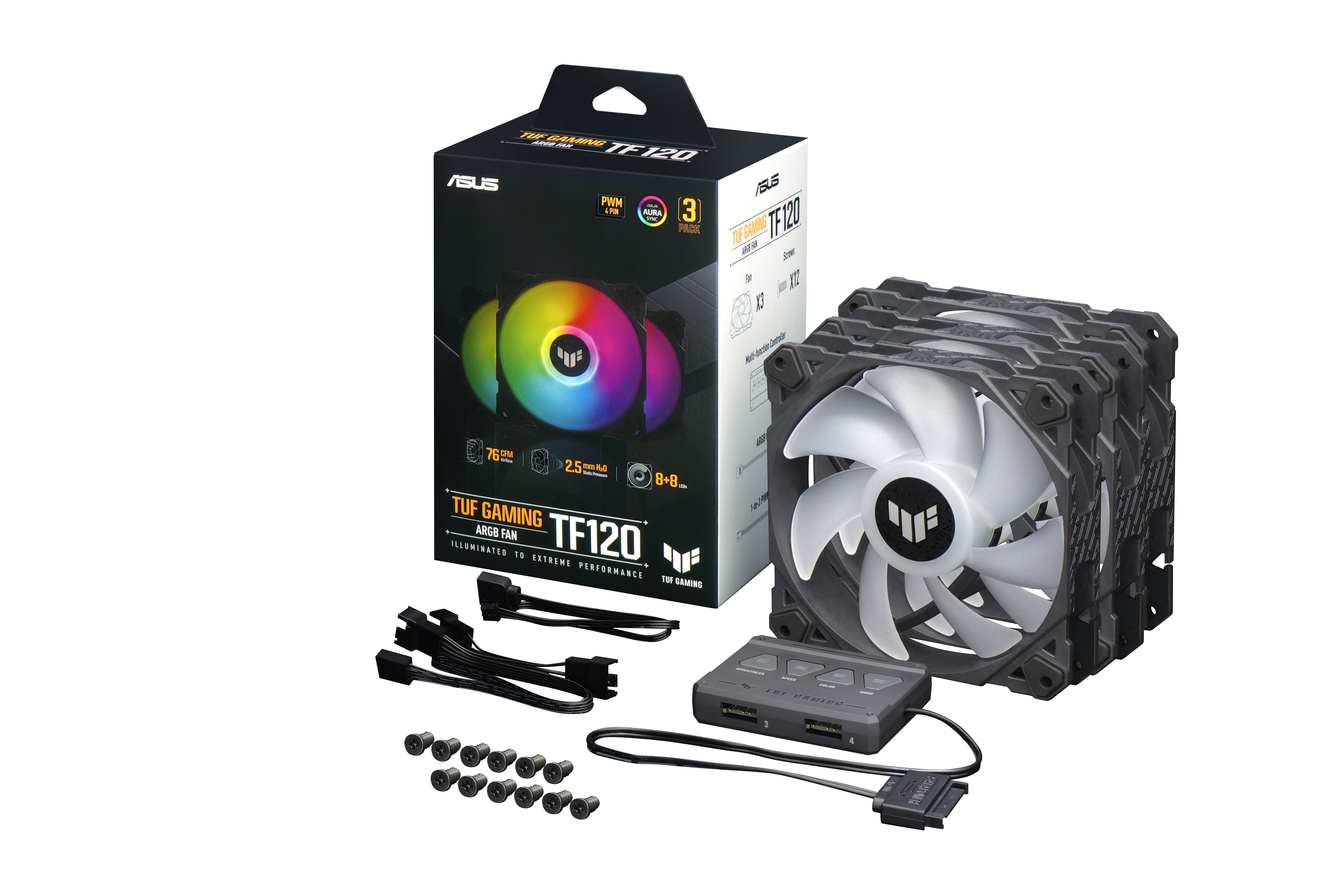 EAN 4711081316985 - ASUS TUF Gaming TF120 ARGB Fan - Triple Fan Kit with ARGB Controller Carcasa del ordenador Refrigerador d imagen 12
