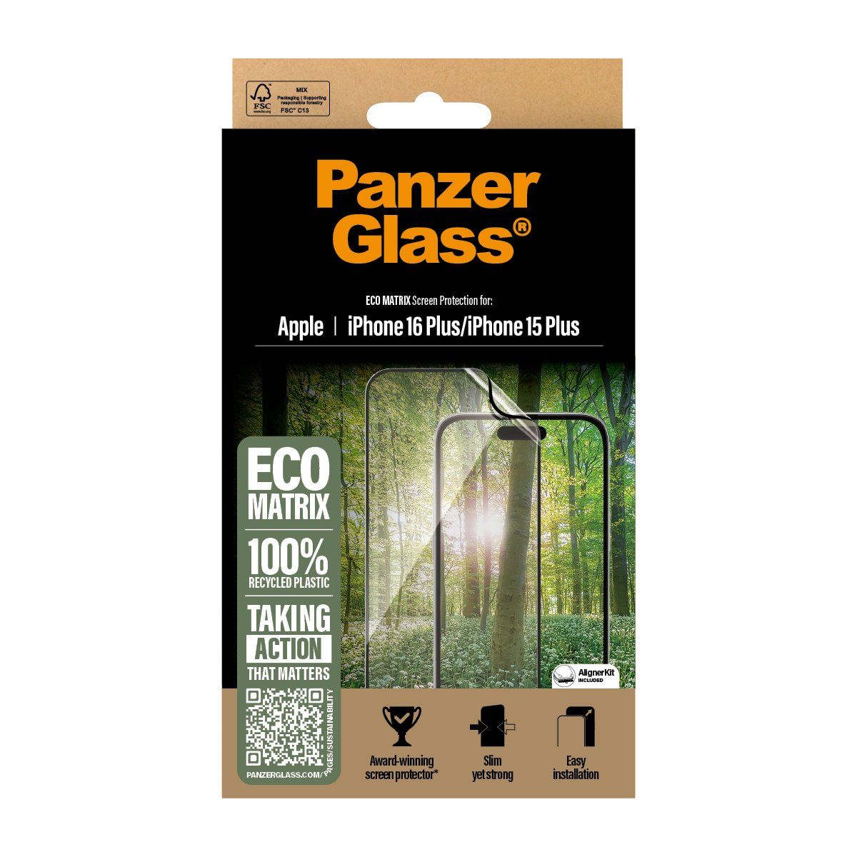 EAN 5715685002595 - PanzerGlass ® ECO MATRIX Screen Protector iPhone 16 Plus | 15 Plus | Ultra-Wide Fit Protector de pantalla imagen 3