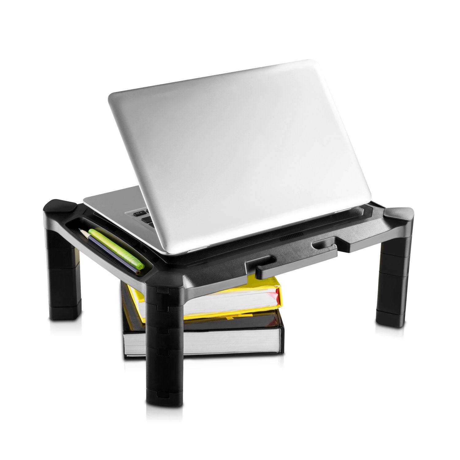 Height Adjustable Riser Stand Desk 435x330x168mm Black