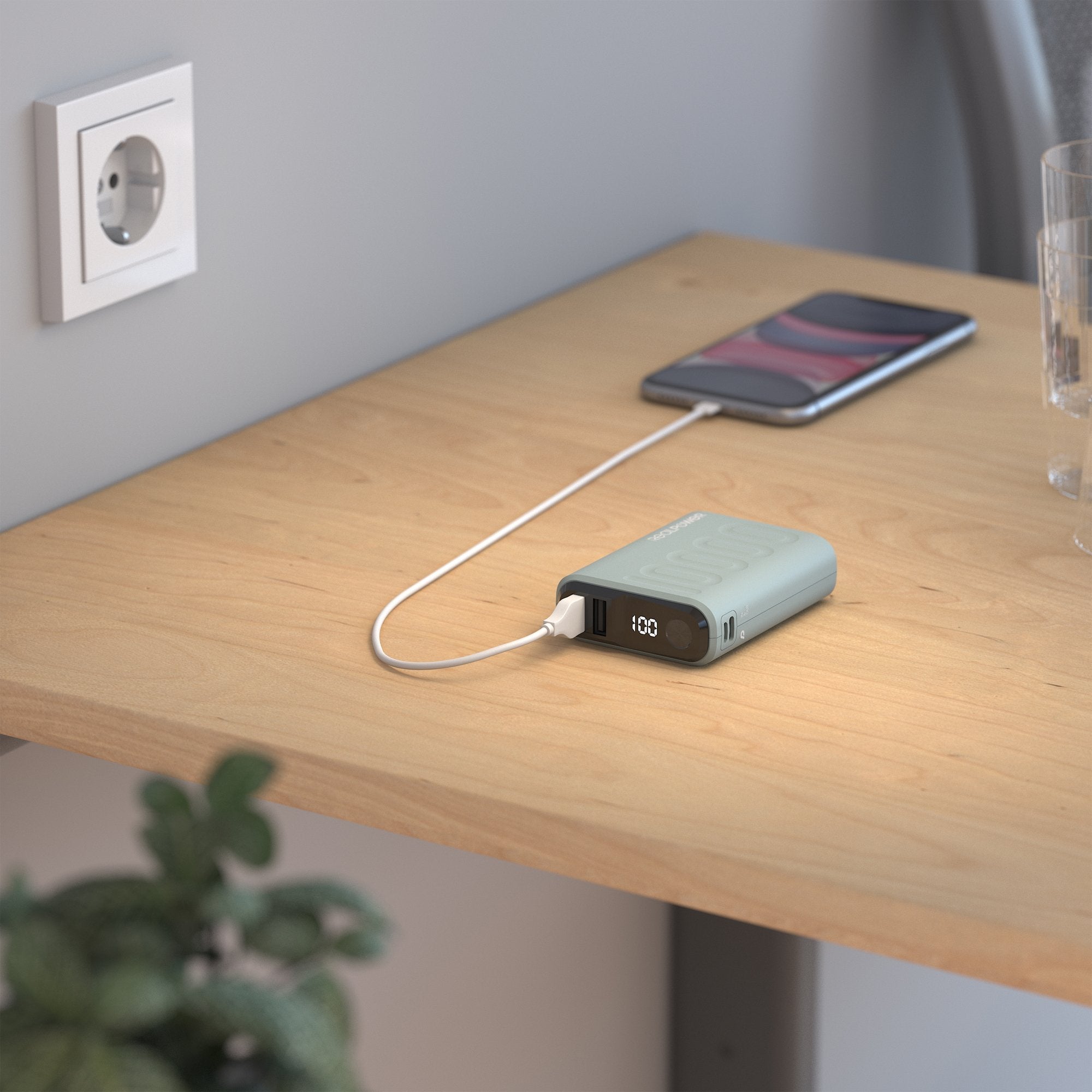 Powerbank Realpower Pb-20000 Pd Light Blue