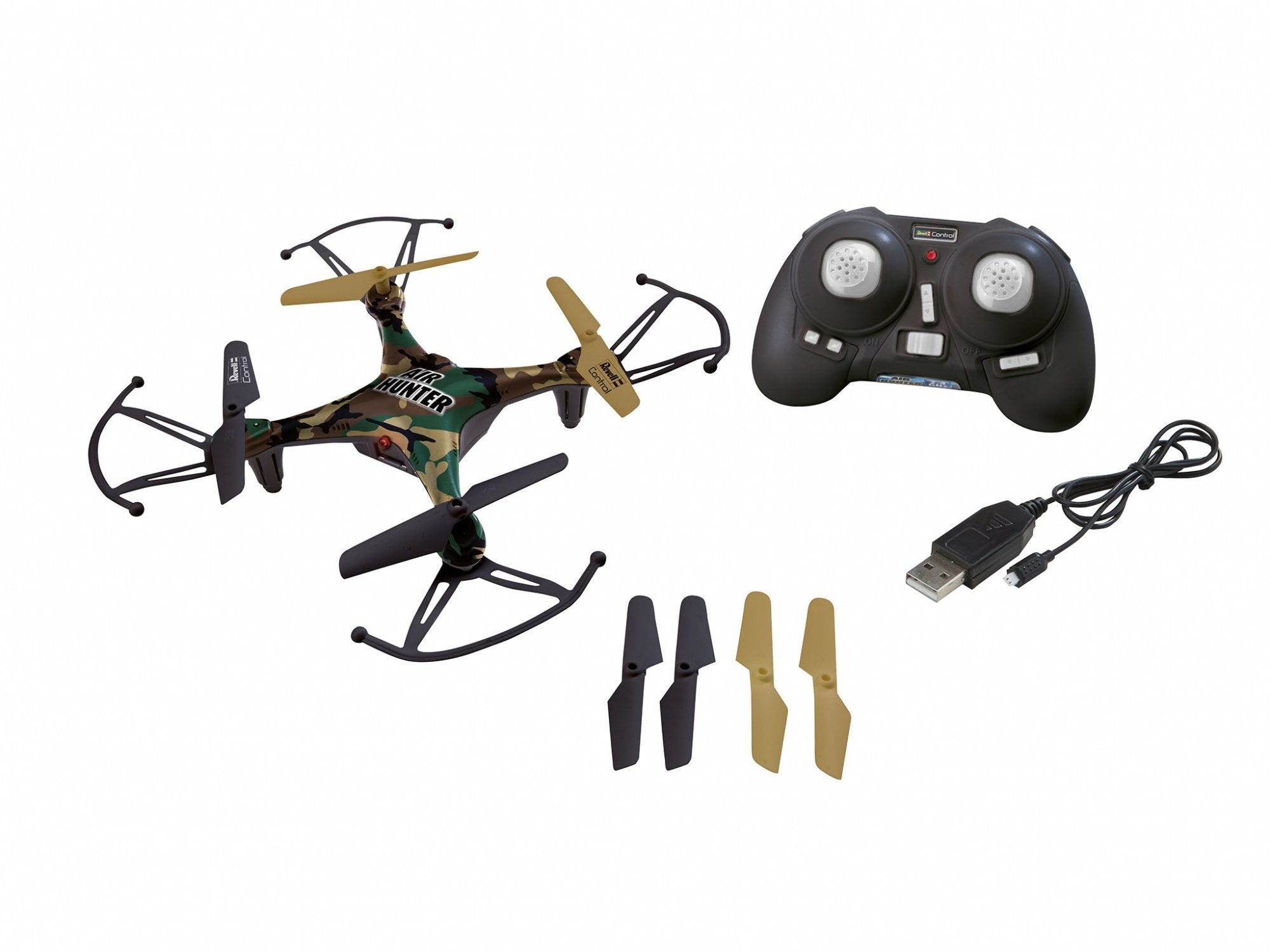 Avión Revell Quadrocopter Air Hunter Por Control Remoto Camuflaje