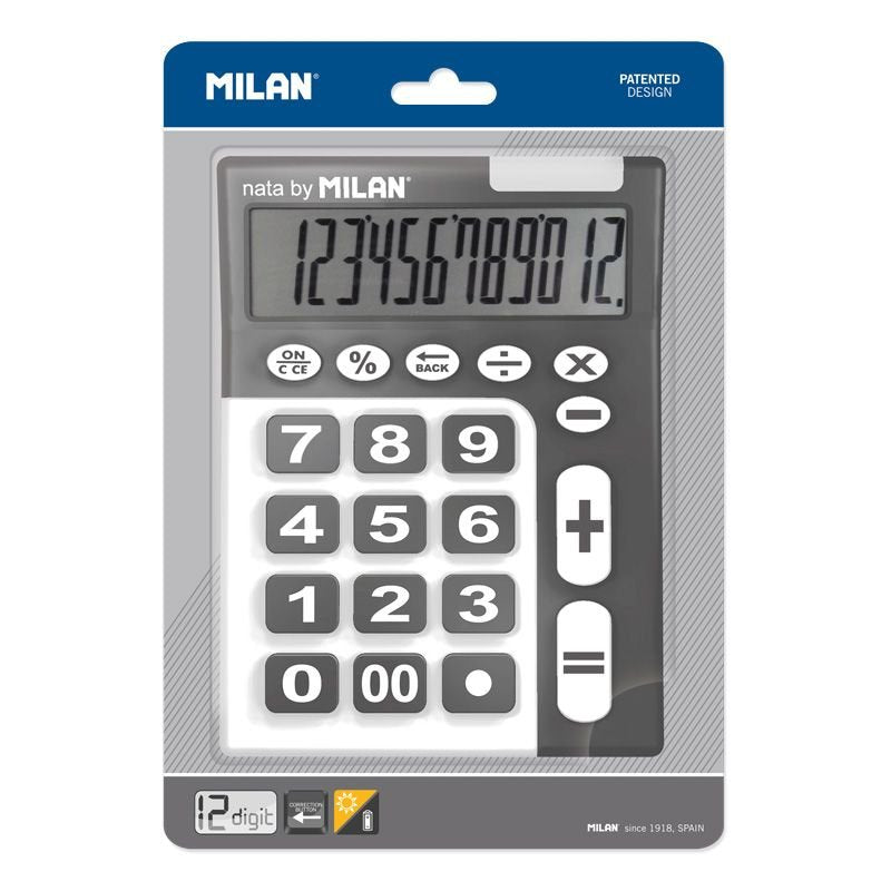 Calculadora Milan 150912kbl Negra Y Blanca