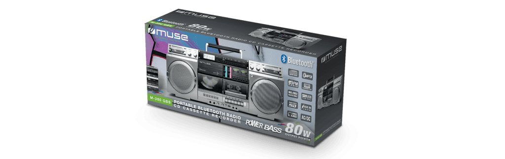 Muse M-380 Gbs Ghetto Blasters, Silver
