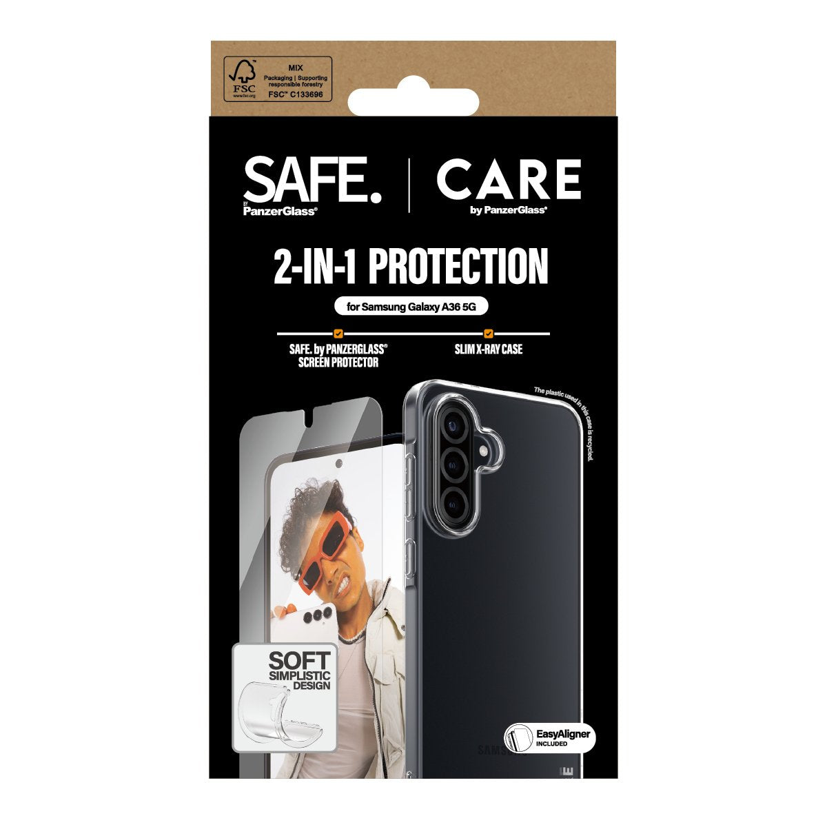 EAN 5715685016080 - PanzerGlass CARE™ by ® 2-in-1 Bundle Samsung Galaxy A36 5G Protector de pantalla 1 pieza(s) imagen 3