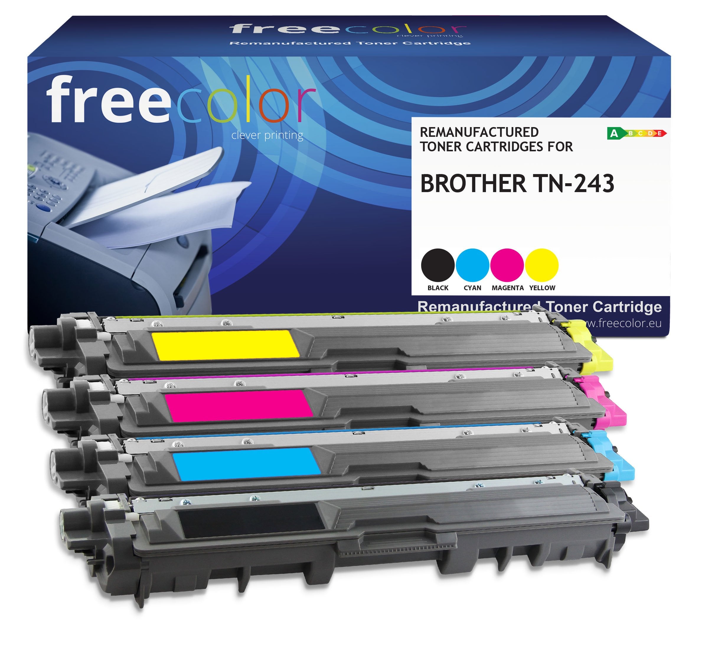EAN 3112539942847 - Freecolor K38597F7 cartucho de tóner 4 pieza(s) Compatible Negro, Cian, Magenta, Amarillo imagen 1