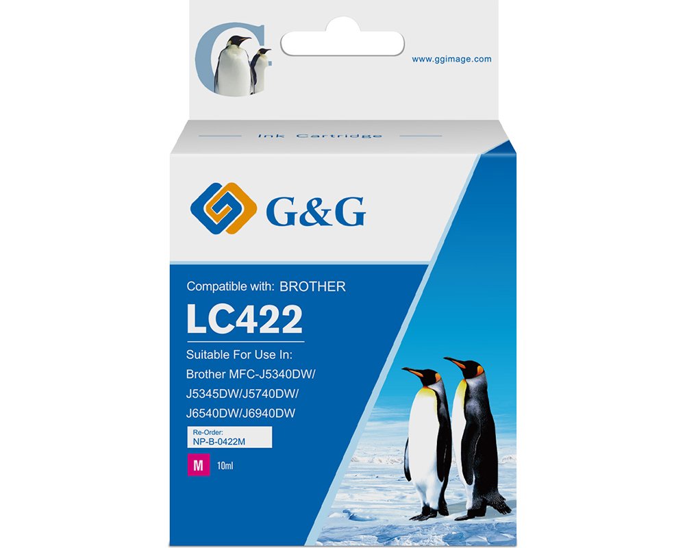 G&G Cartucho Brother 422 Lc422m Magenta 550 Copias