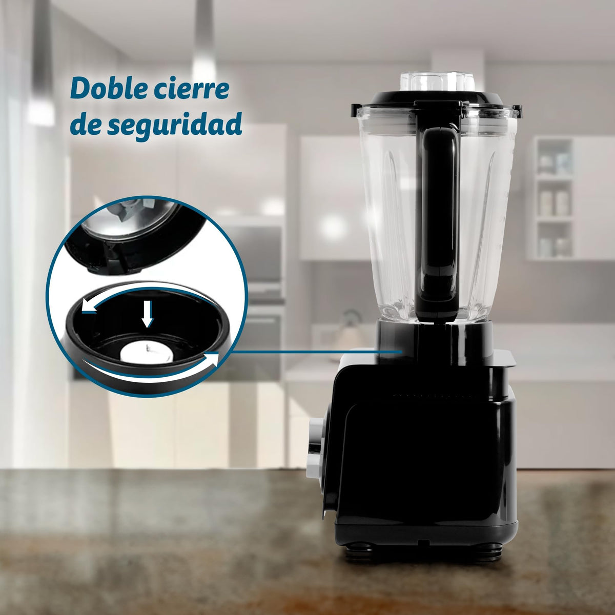 EAN 8426156018300 - Grunkel BAT-2000 MASTERPRO licuadora 1,5 L Batidora de vaso 2000 W Negro, Transparente imagen 7