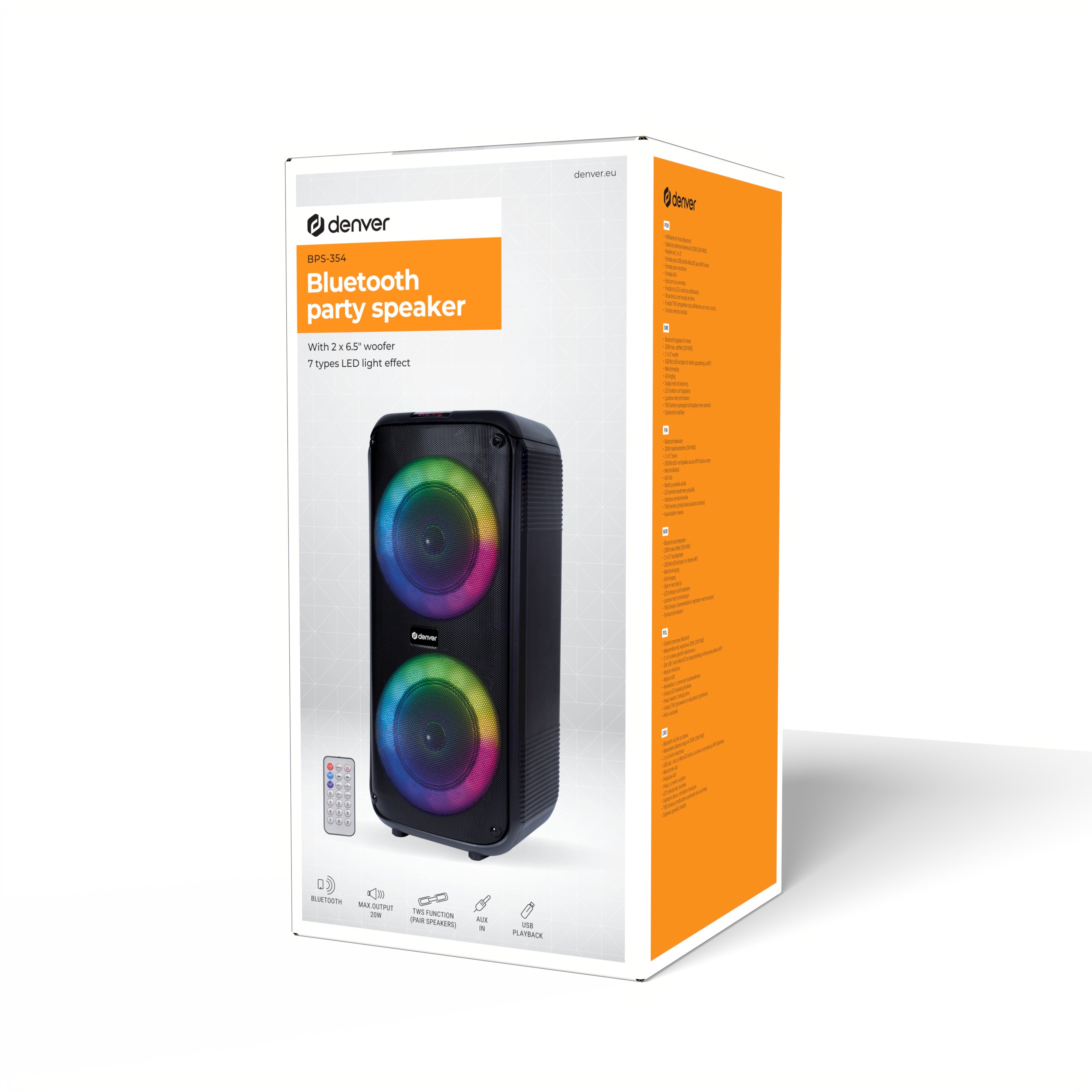 Altavoz Trolley Denver Bps-354 20w Rms