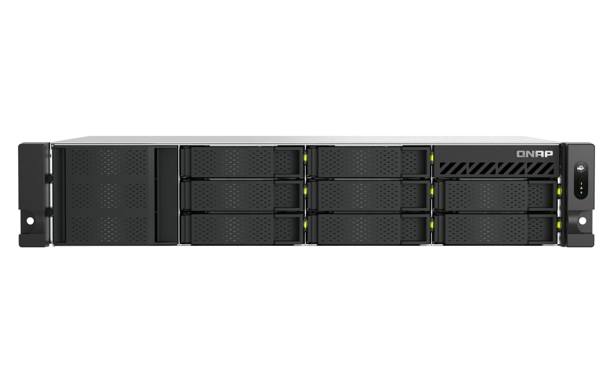 Qnap Ts-H1073bxeu-Rp-8g Nas System 8+2-Bay Nvme Ssd Sata Nas Redundante Fuente De Alimentación
