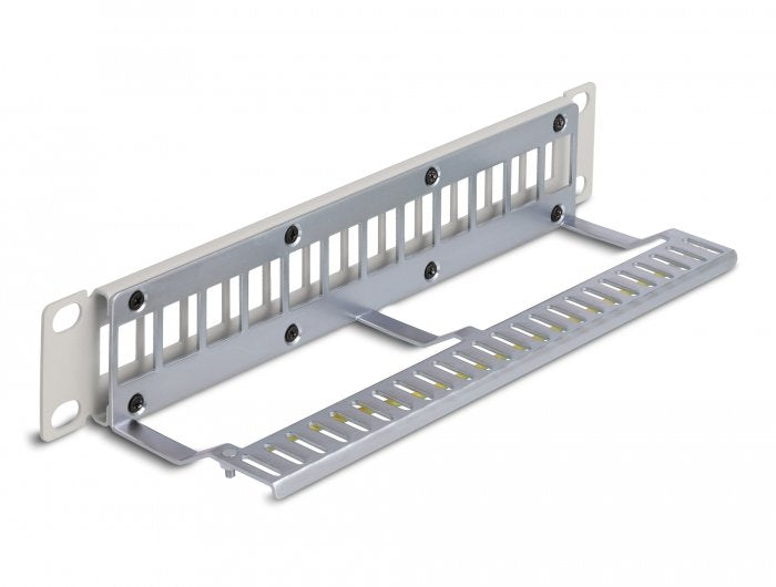 Delock 10? Keystone Patchpanel 12 Port Mit Entlastungsschiene 1 He Grau