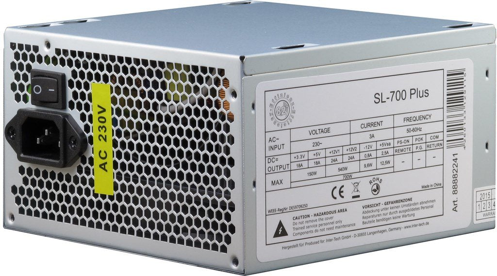 EAN 4260133129115 - Inter-Tech SL-700 Plus unidad de fuente de alimentación 700 W 20+4 pin ATX ATX Plata imagen 2