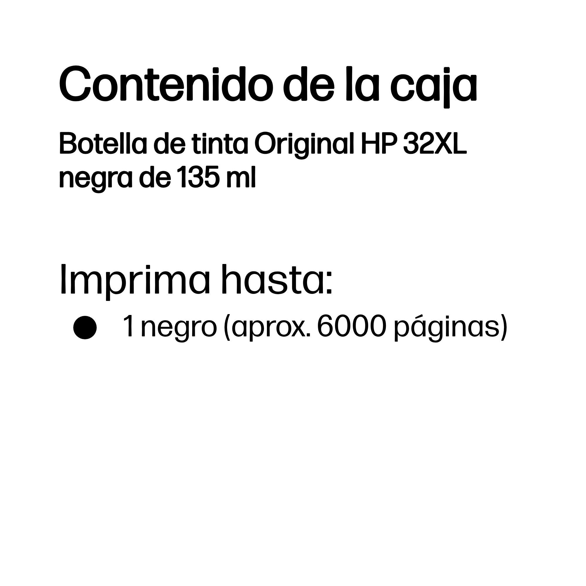 EAN 0192545270687 - HP 32XL 135ml Black Original Bottled Ink Crtg for Smart Tank Plus andPremium Series Printers imagen 3