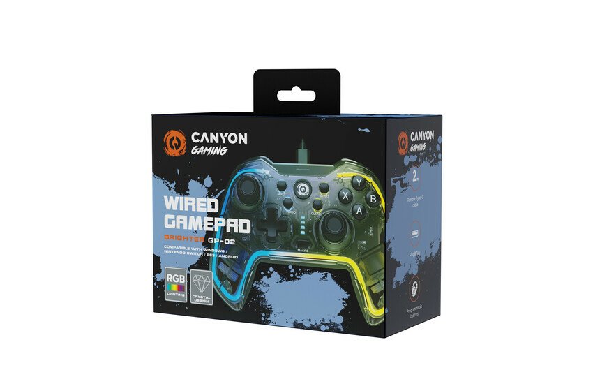 Canyon Gamepad Brighter Gp-02 Conexin Cable Windows/Ps3/Android Media Box/Android Tv/Ninten. Switch