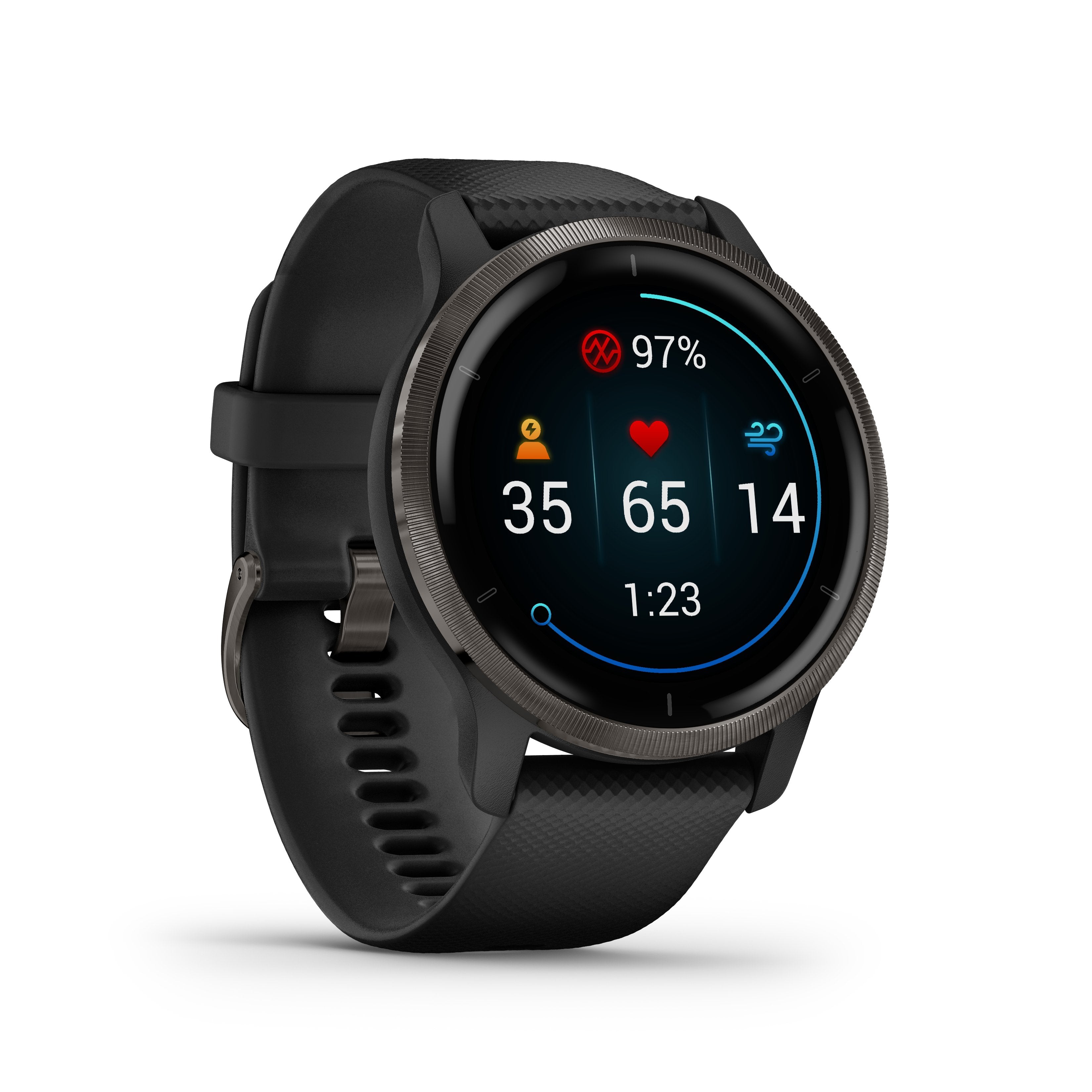 Garmin Venu 2 Negro/Pizarra Smartwatch Multideporte Wifi Gps Integrado Frecuencia Actividad Sueño 45 Mm