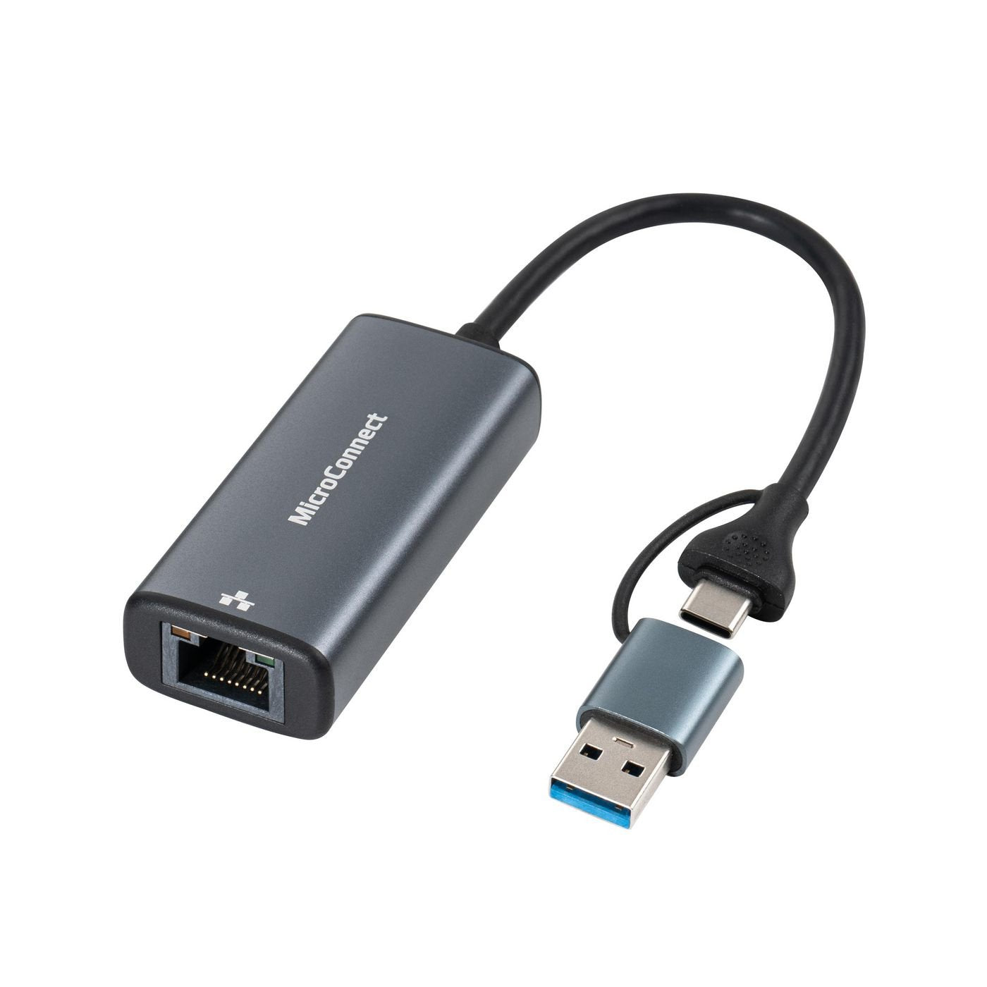 Microconnect Mc-Usbacnet2.5g Cambiador De Género Para Cable Usb C Rj-45 Negro
