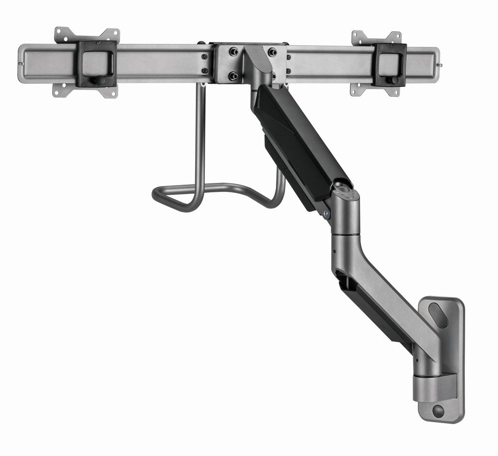 EAN 8716309127660 - Gembird Laikiklis Adjustable wall 2-display mounting arm 17-32inch iki 8kg imagen 3