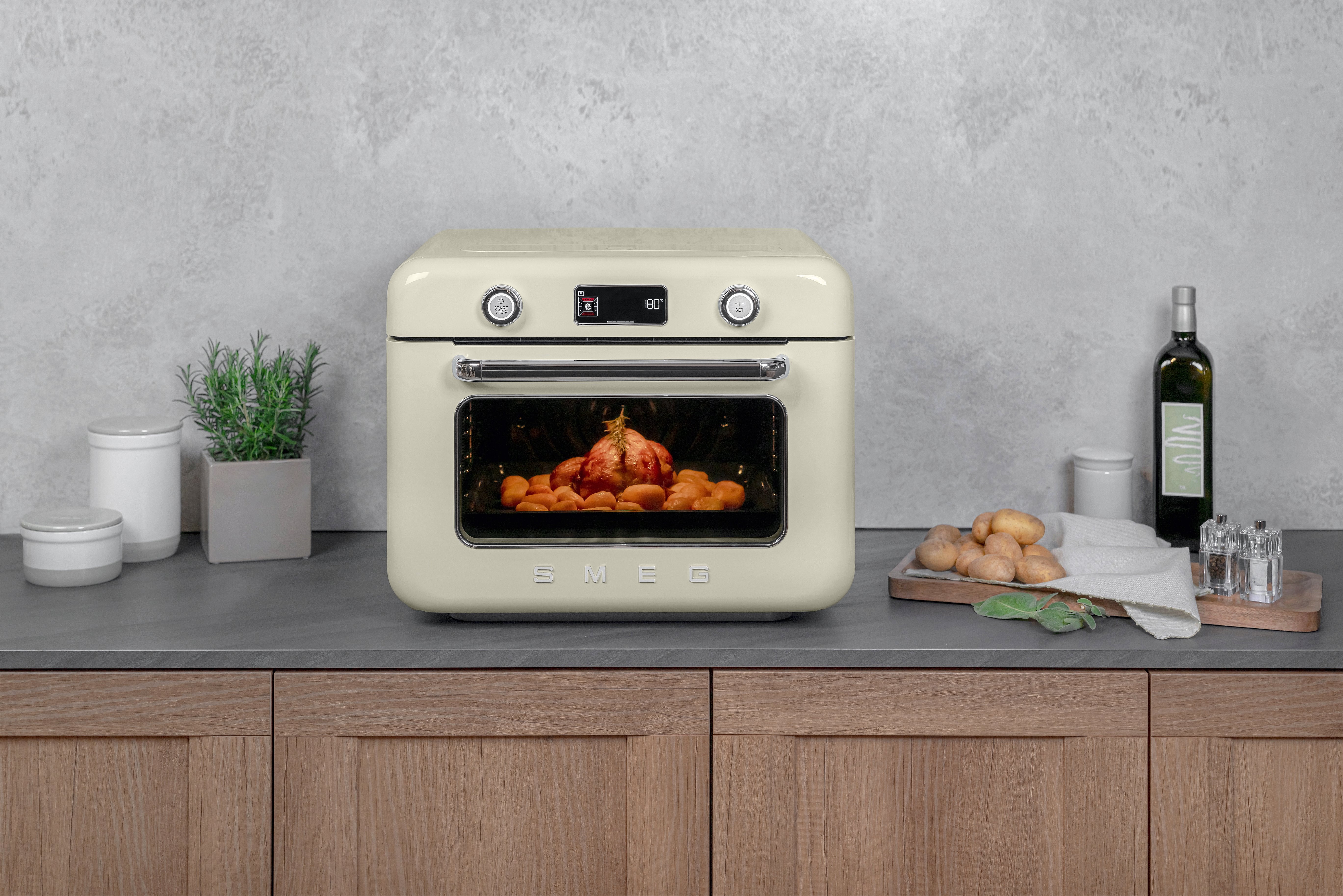 EAN 8017709329570 - Smeg COF01CREU horno de vapor Crema de color Botones, Giratorio imagen 20