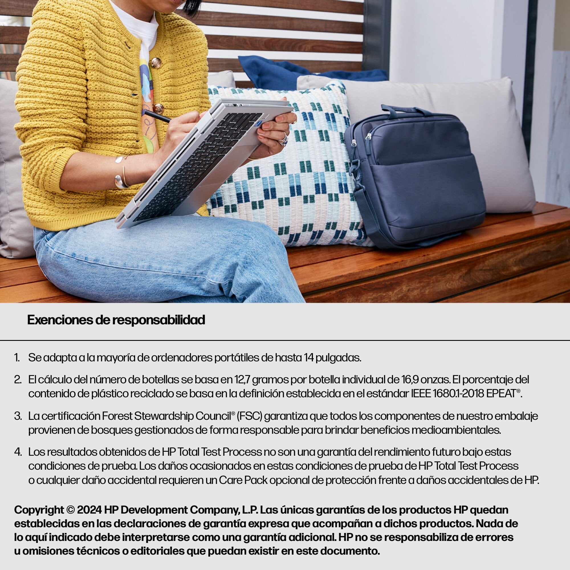 EAN 0198122601943 - HP Everyday 14 Odyssey Gray Laptop Bag 35,8 cm (14.1") Maletín Gris imagen 7