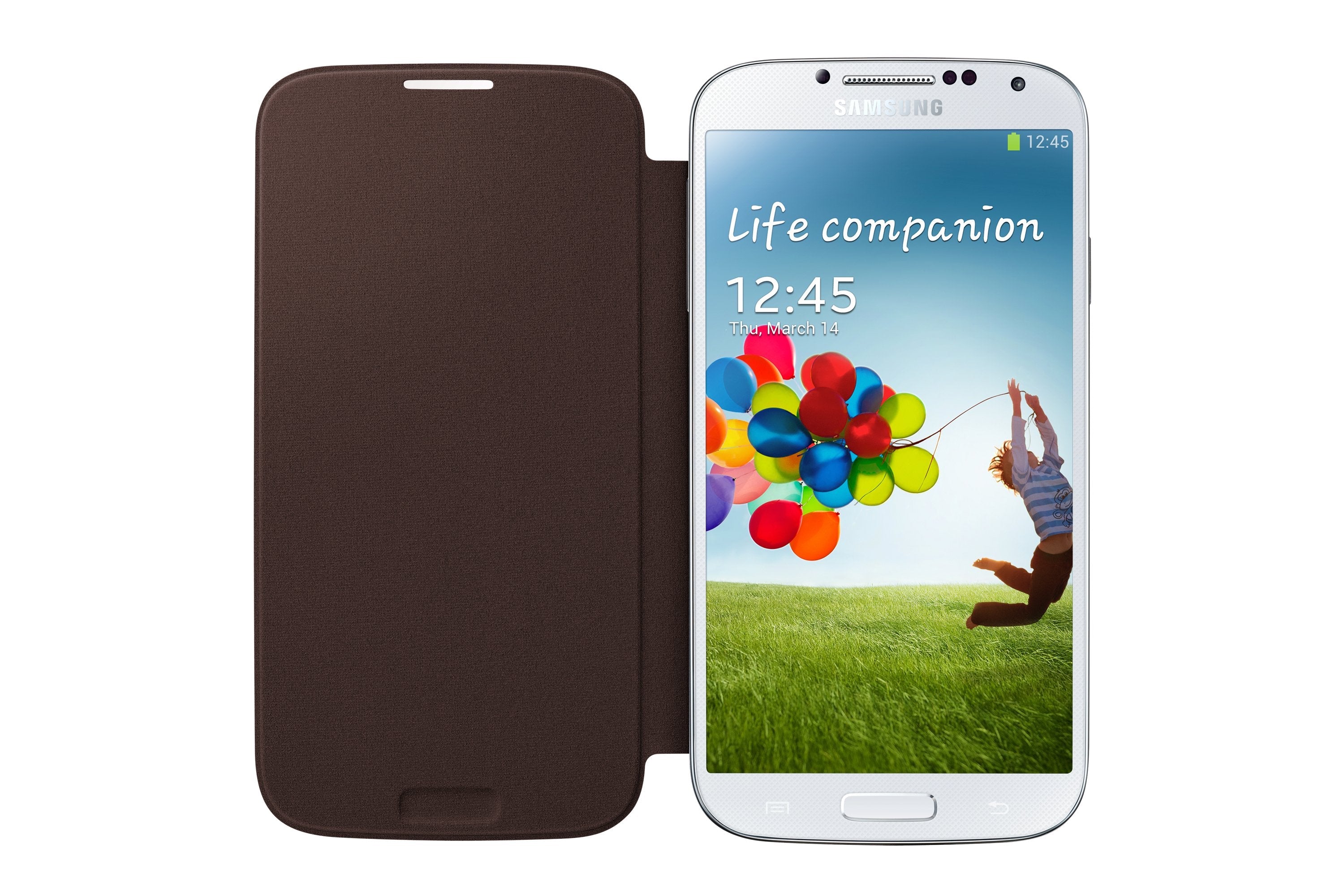 Samsung Flip Cover Funda Samsung Galaxy S4/Con Tapa.Sustituye Tapa Trasera/Marron/Ef-Fi950baegww