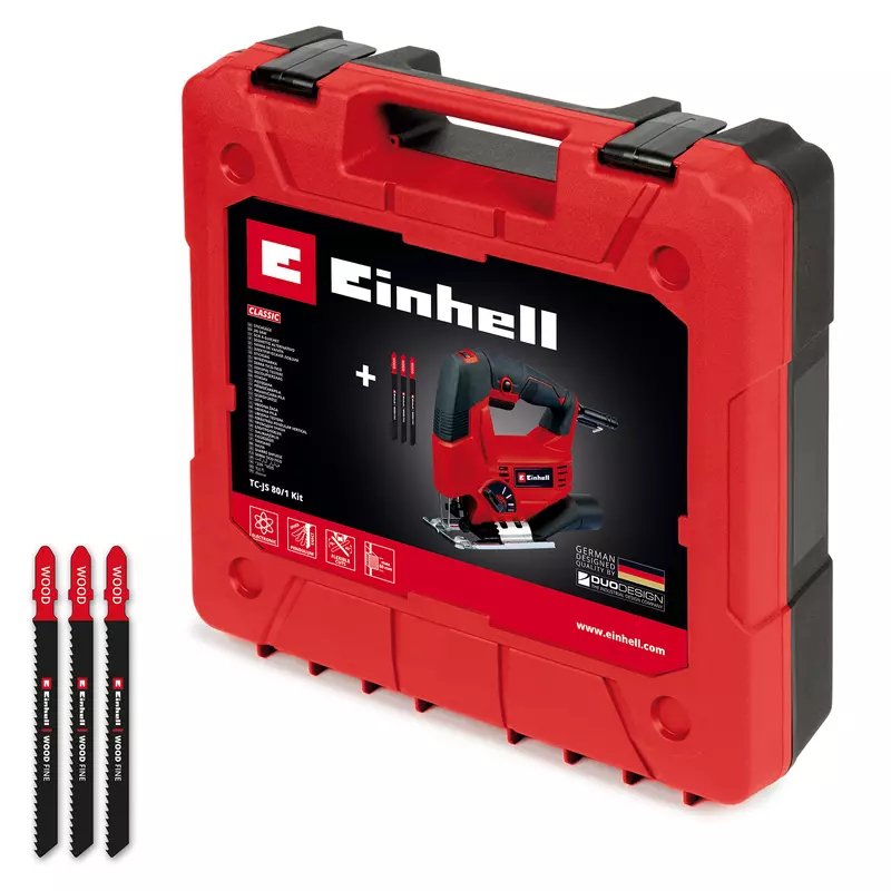 Sierra De Calar Einhell Tc-Js 80/1 Kit, 4321157 Rojo/Negro