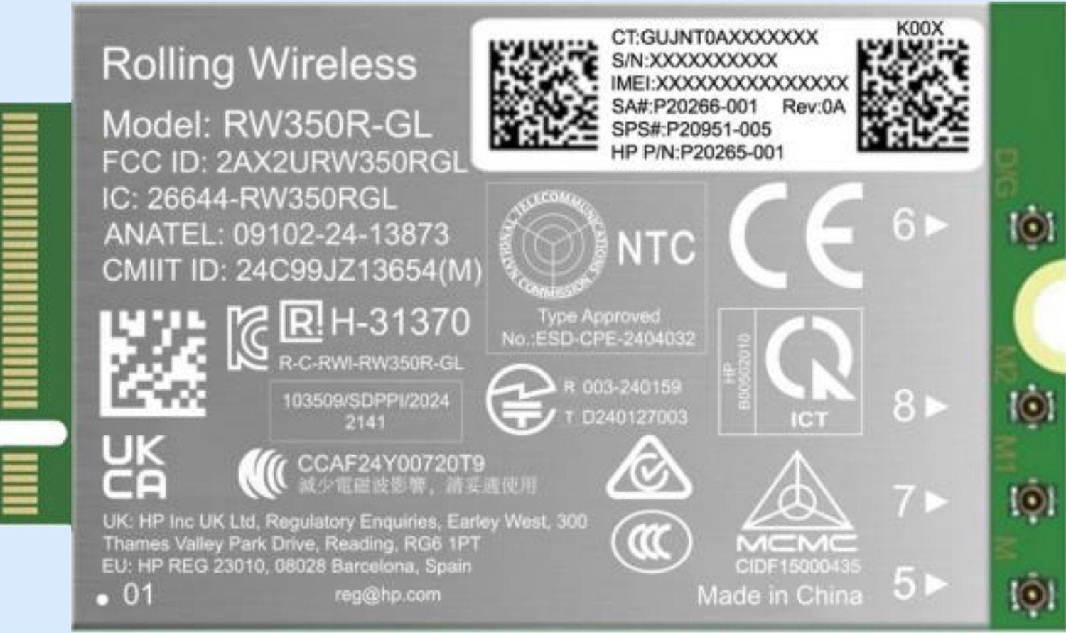 4g Lte-Advanced Pro Cat19 Wwan Internal