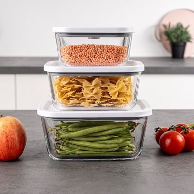 EAN 4001797008282 - Rommelsbacher VCG 1 recipiente de almacenar comida Rectangular Contenedor Blanco, Transparente 3 pieza(s) imagen 2