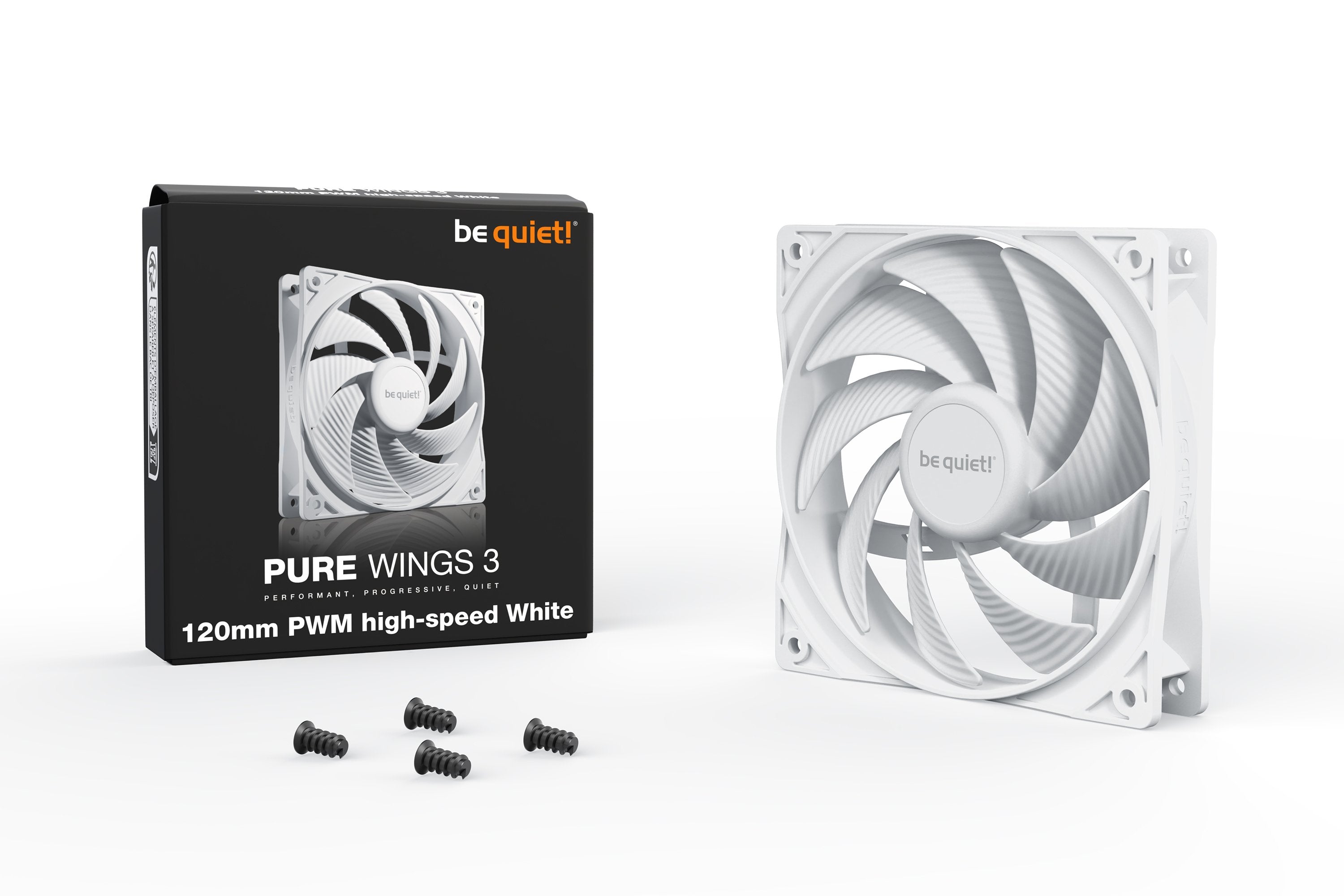 Be Quiet! Ventilador 120*120*25 Pure Wings 3 Blanco Pwm Highspeed