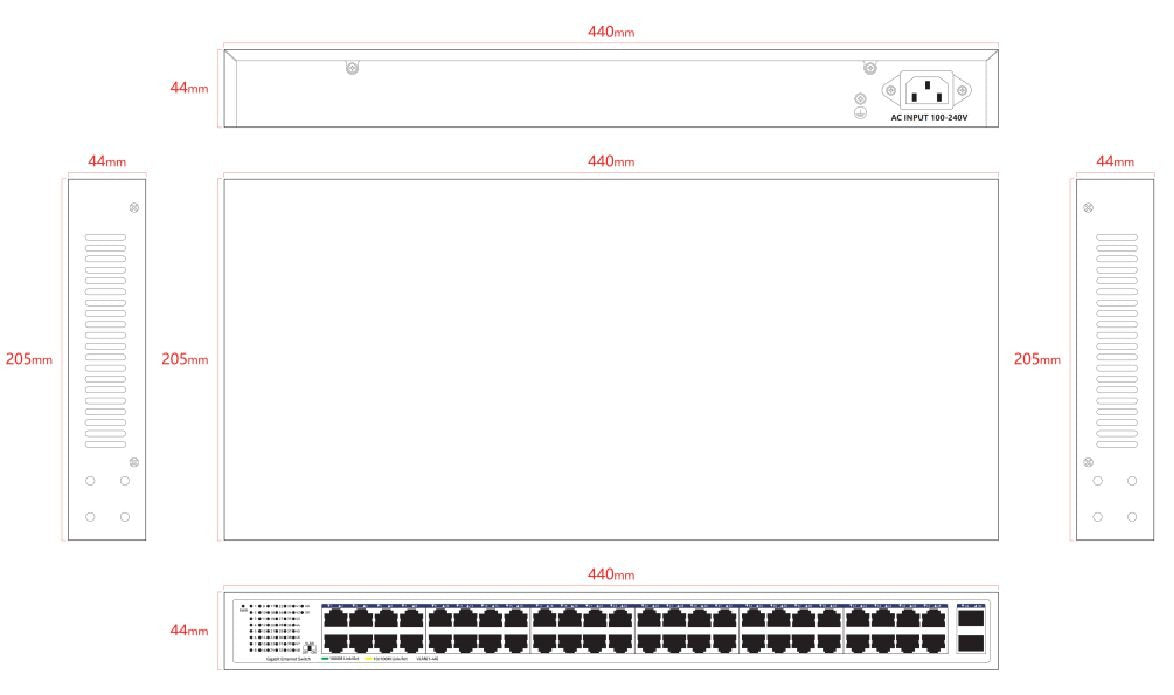 EAN 5715063808306 - Lanview LVN-1UMOUNT-48PORT-2SFP-1G no categorizado imagen 2