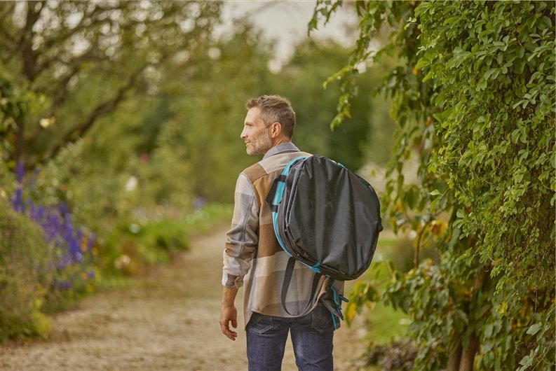 Bolsa Para Residuos De Jardín Gardena Popup Rectangular, Tamaño L Negro/Turquesa, 220 Litros 11716-20