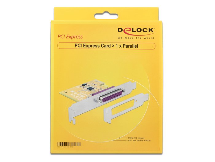 Delock Tarjeta Pcie X1 Paralelo Perfil Bajo