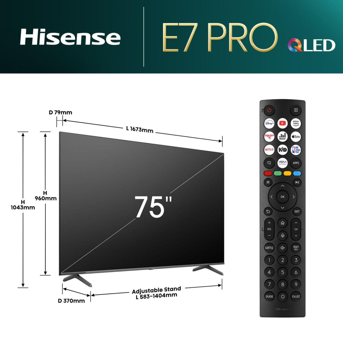 EAN 6942351402802 - Hisense 55E77NQ PRO 139,7 cm (55") 4K Ultra HD Smart TV Wifi Negro 450 cd / m² imagen 2