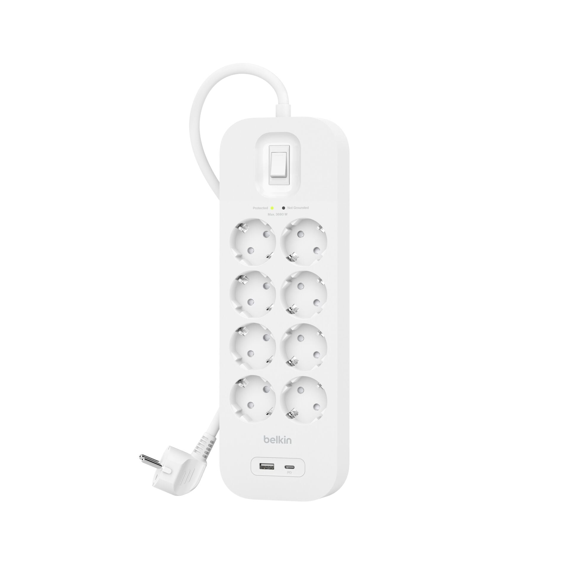 EAN 0745883855629 - Belkin SRB003VF2M limitador de tensión Blanco 8 salidas AC 2 m imagen 1