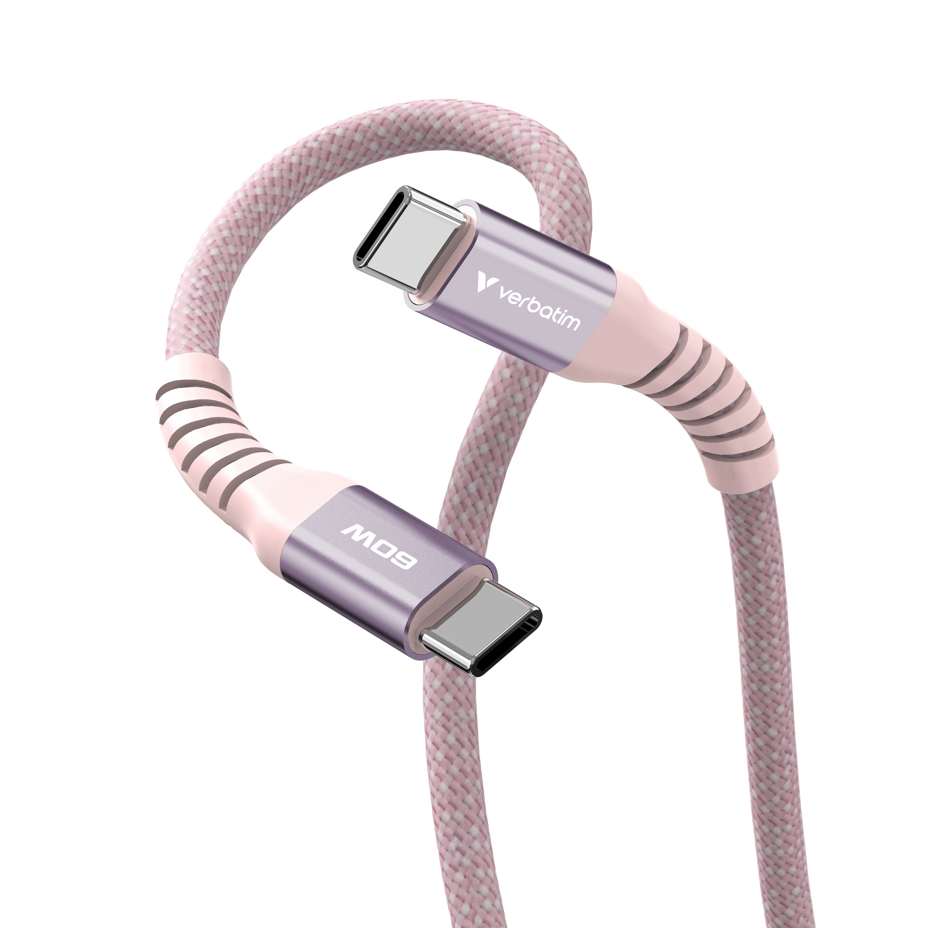 Verbatim Sync&Charge 60w 120cm Usb-C/Usb-C Magnetic Pink 31853