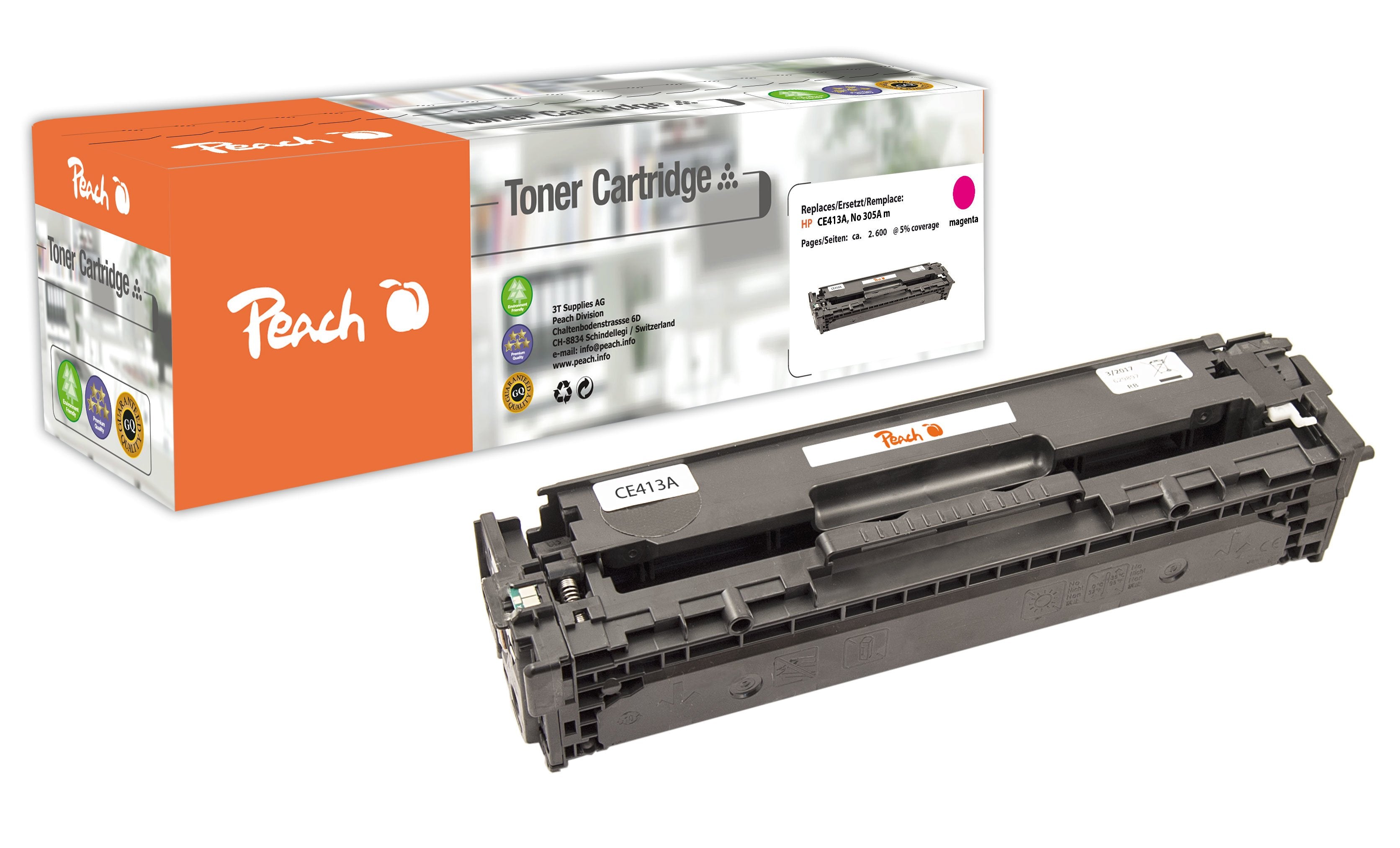 EAN 7640155893572 - Peach PT270 cartucho de tóner 1 pieza(s) Compatible Magenta imagen 1