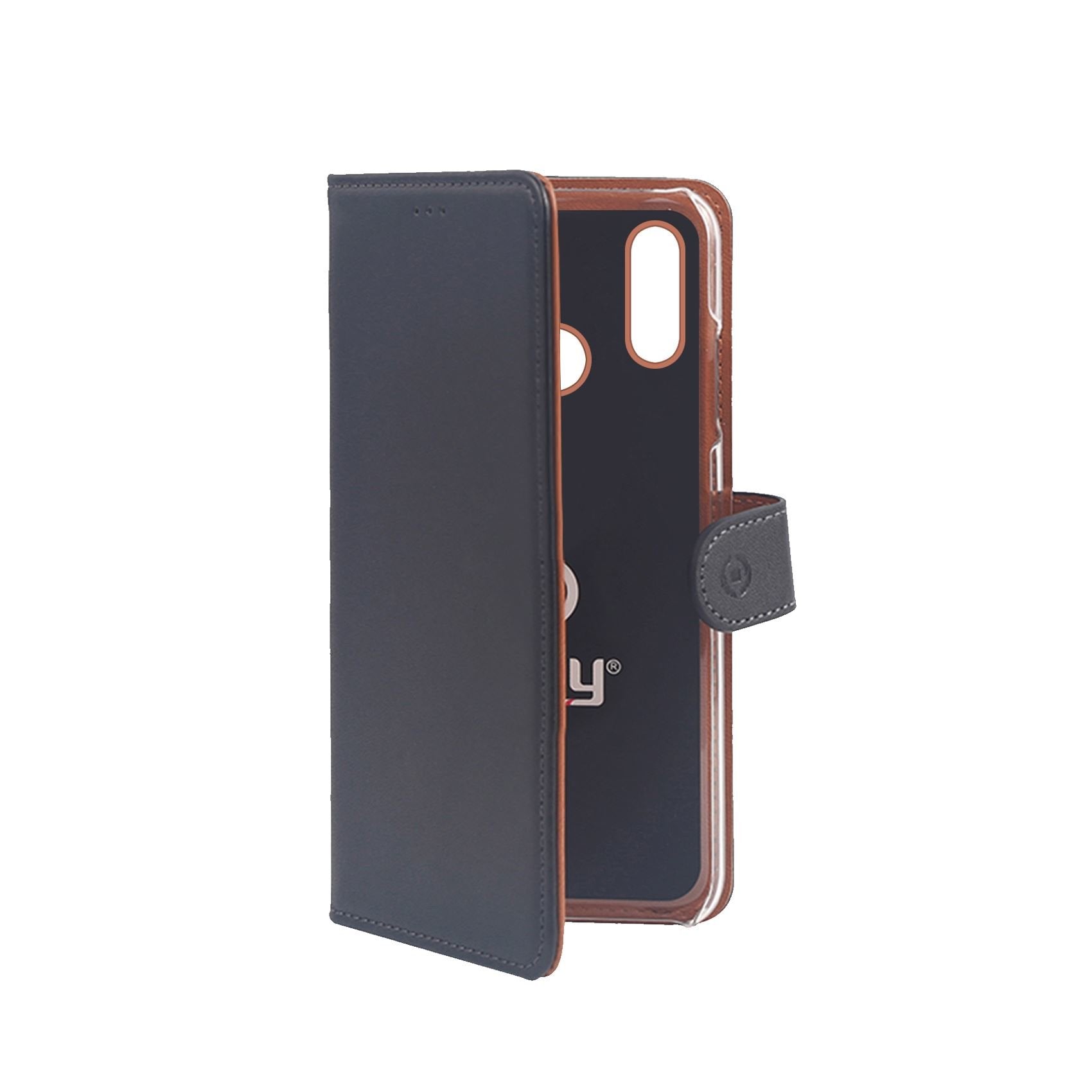 EAN 8021735747857 - Celly WALLY820 funda para teléfono móvil 15,8 cm (6.21") Funda cartera Negro, Marrón imagen 1