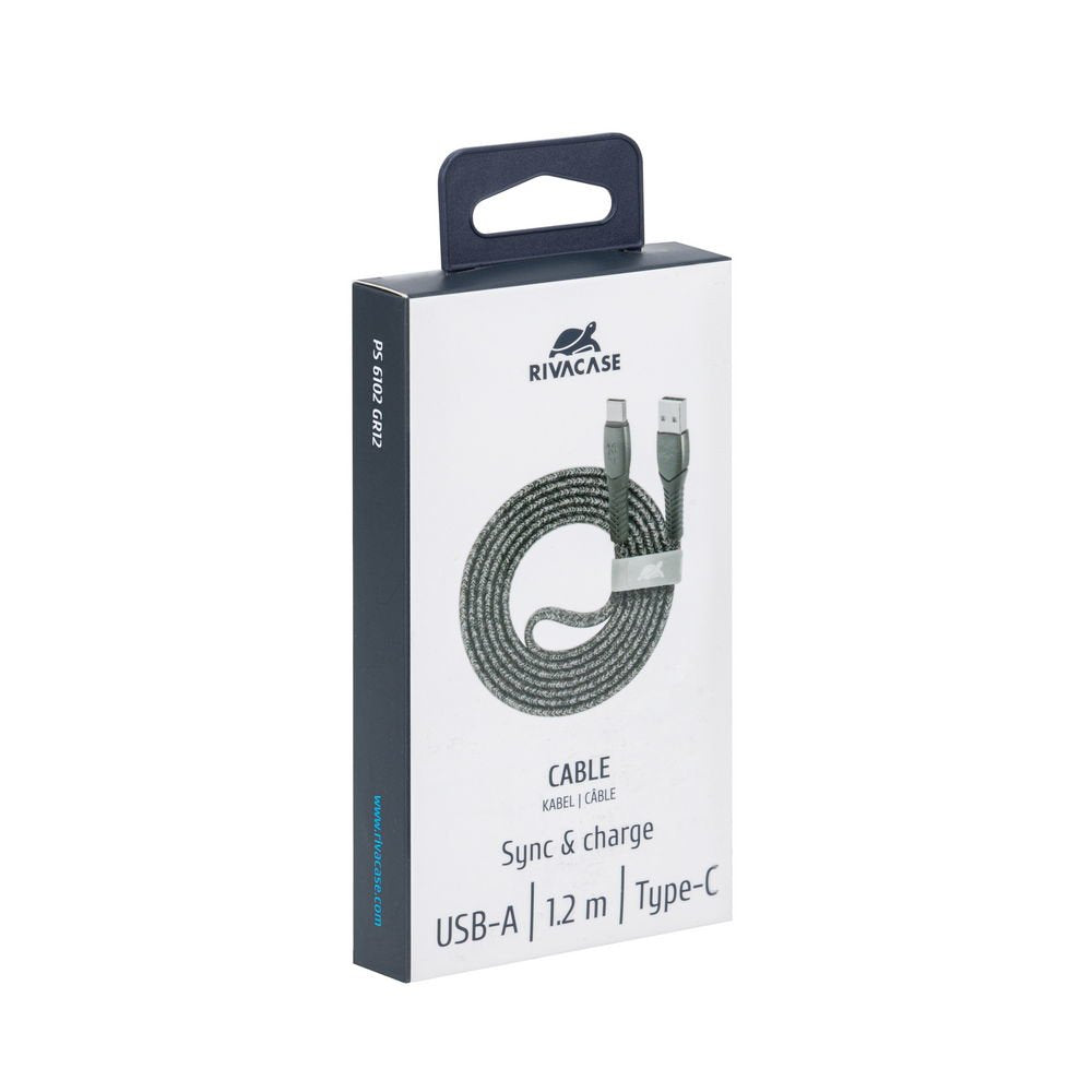 Cable Usb-C To Usb2.0 1.2m/Grey Ps6102 Gr12 Rivacase