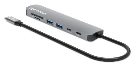 Manhattan Usb-C Pd A Hdmi 7-In-1 4k Dockingmation Gris