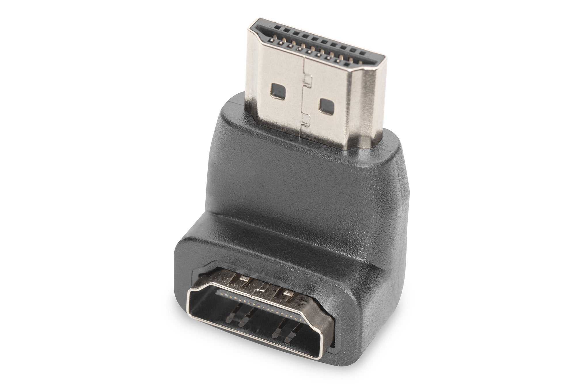 Adaptador Hdmi Macho A Hdmi Hembra Acodado Negro